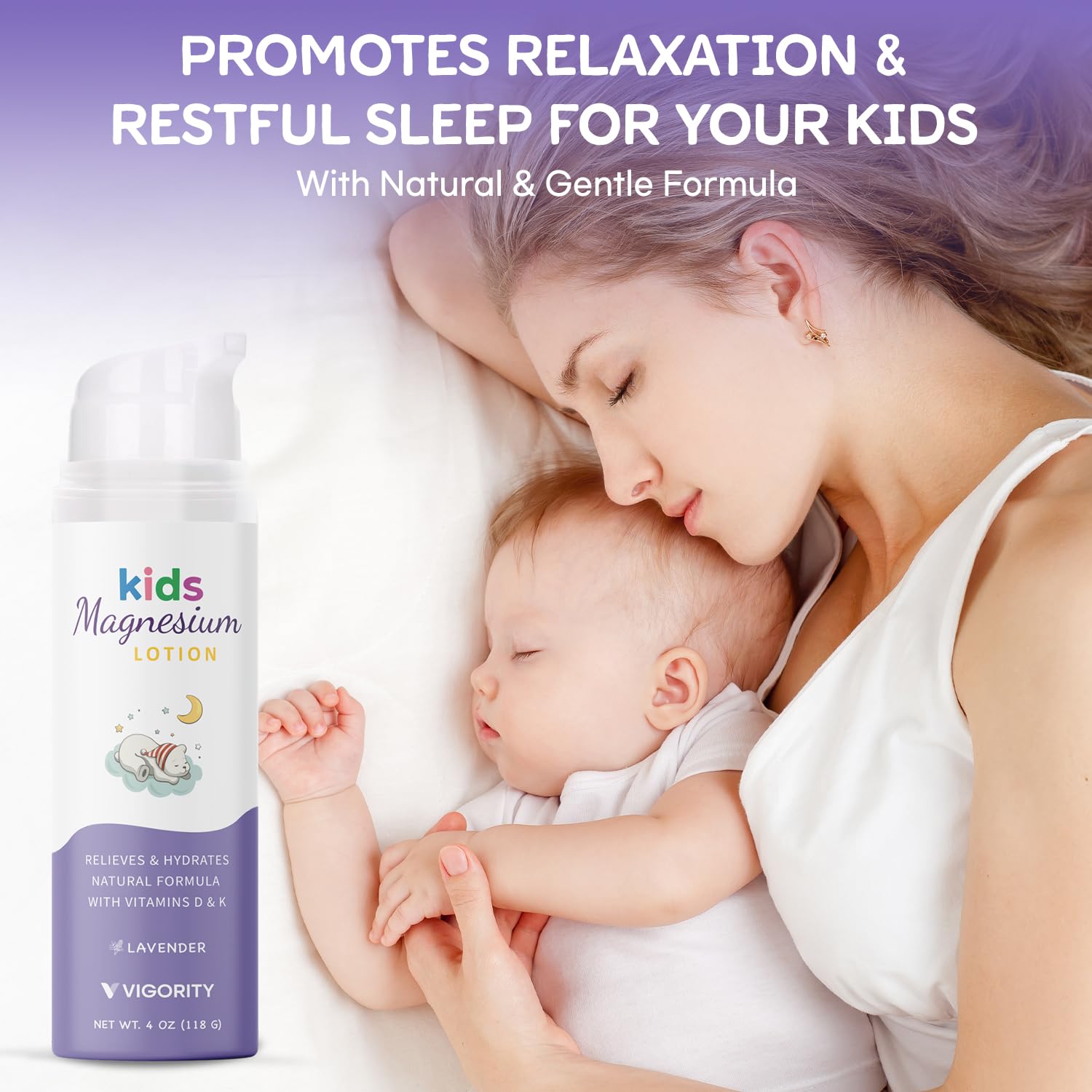Detalle 2 de Magnesium Sleep Lotion for Kids, Bedtime