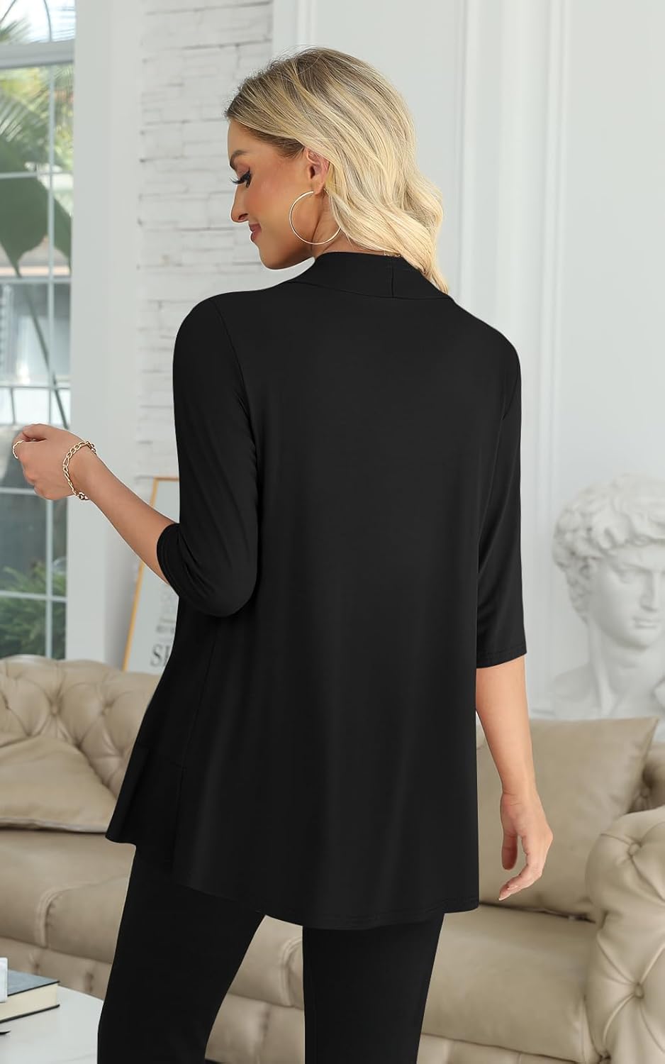 Thumbnail 2 de Yincro Women's Casual 3/4 Sleeve Lightweight Cardigan