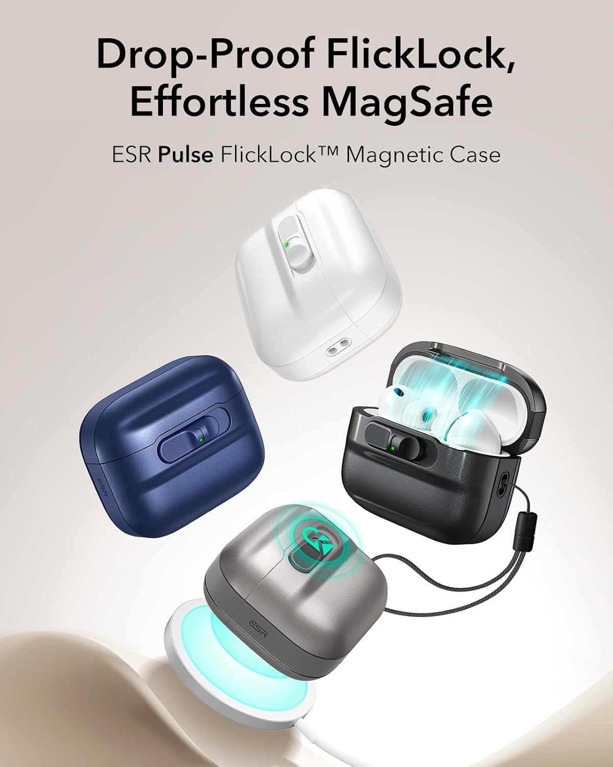 Thumbnail 2 de ESR Coque AirPods Pro 3 2025 compatible MagSafe — Bleu
