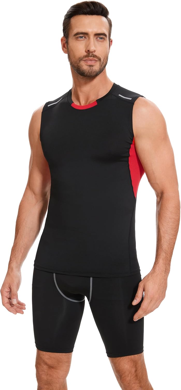 Thumbnail 1 de AMZSPORT canotta da uomo a compressione per palestra, running e bodybuilding