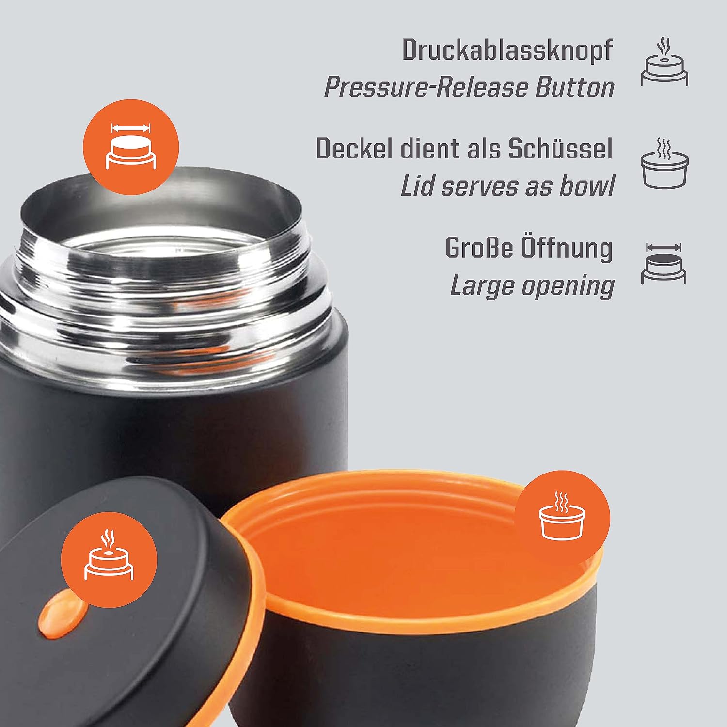 Detalle de Esbit Majoris FJ1000TL-S – pojemnik termiczny ze stali nierdzewnej, 1 l