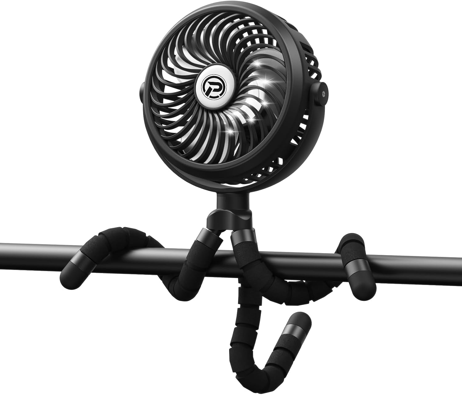 Detalle de Winique Kinderwagen Ventilator Leise Handventilator mit 3 Geschwindigkeiten und 360° Rotation