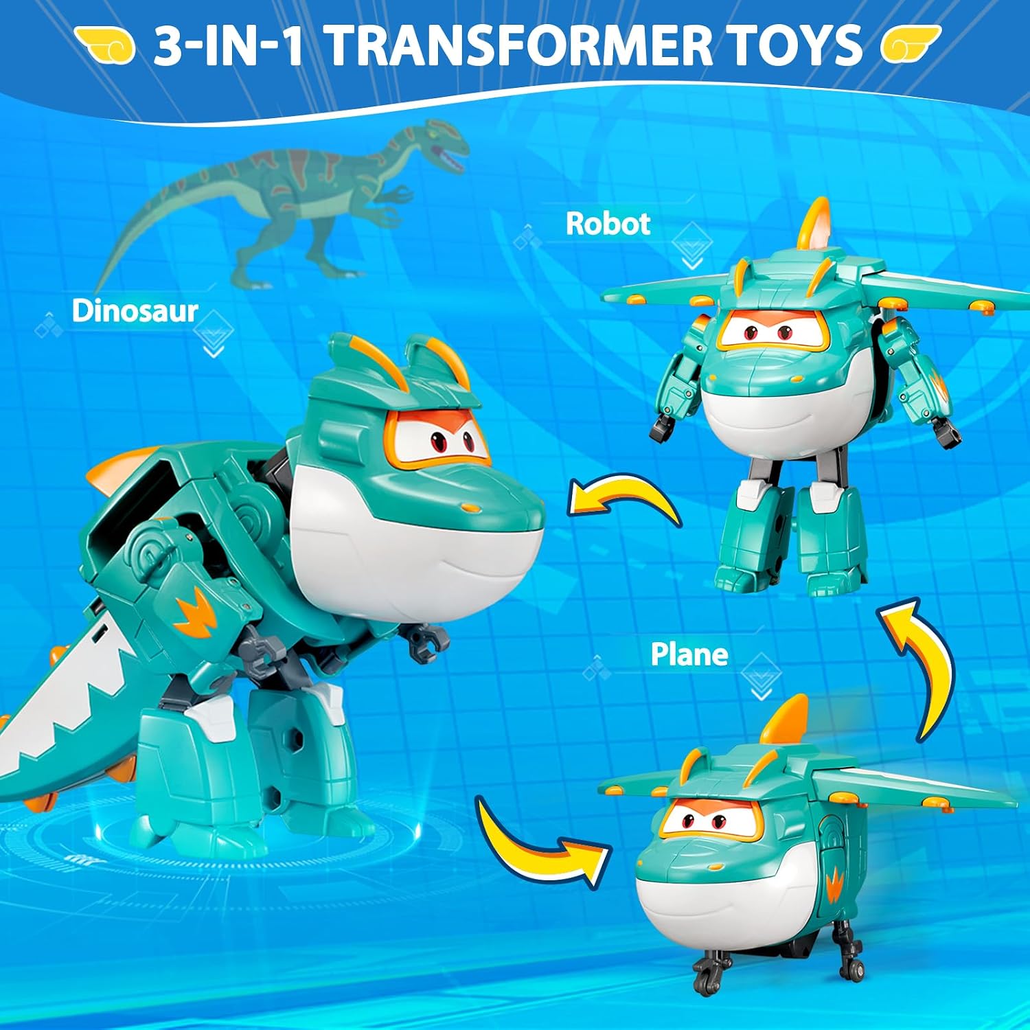 Thumbnail 1 de Super Wings Transforming Tino & Pet