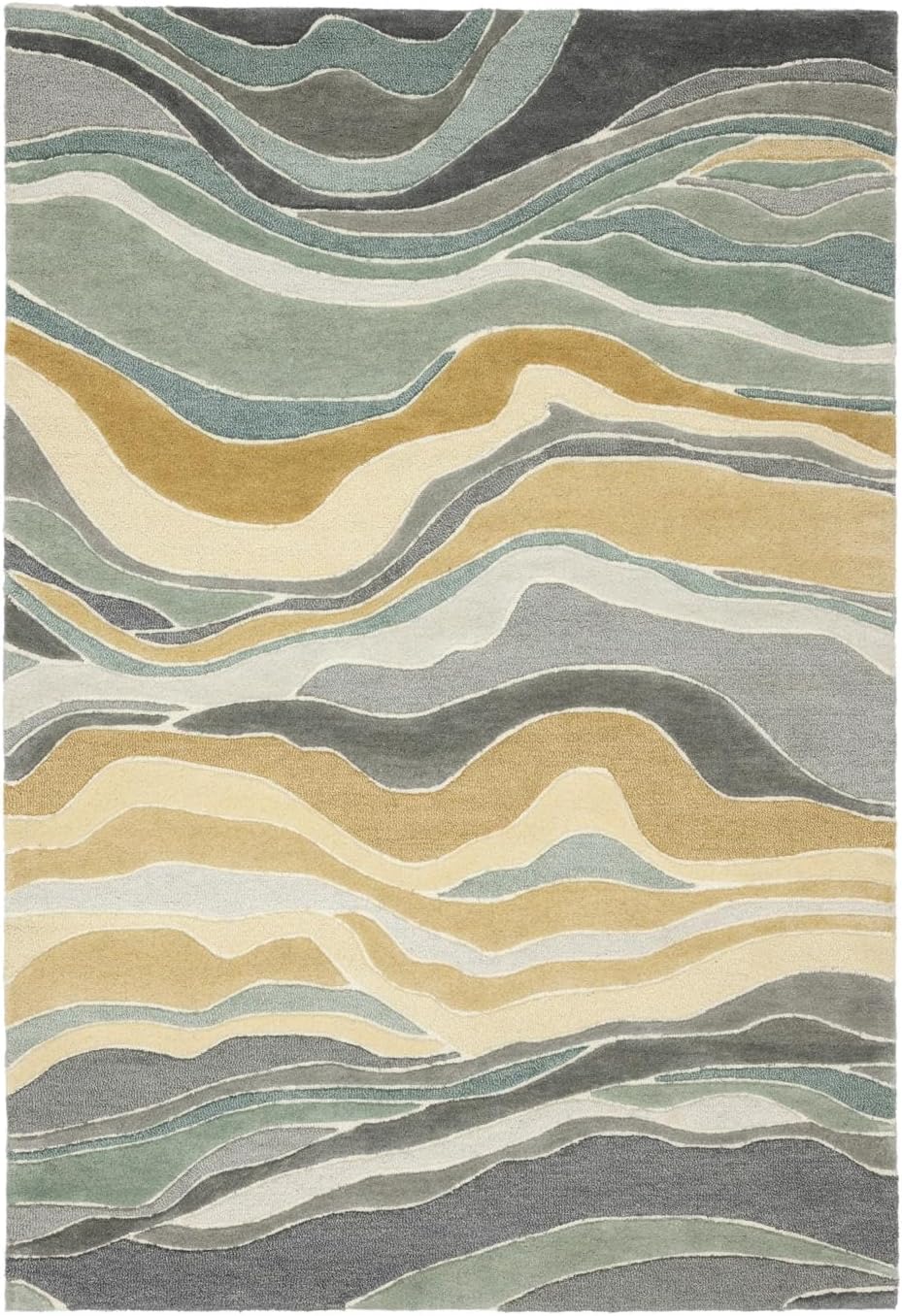 Detalle de RugVista Marble – dywan wełniano-bawełniany 120 x 180 cm, zielony/multi