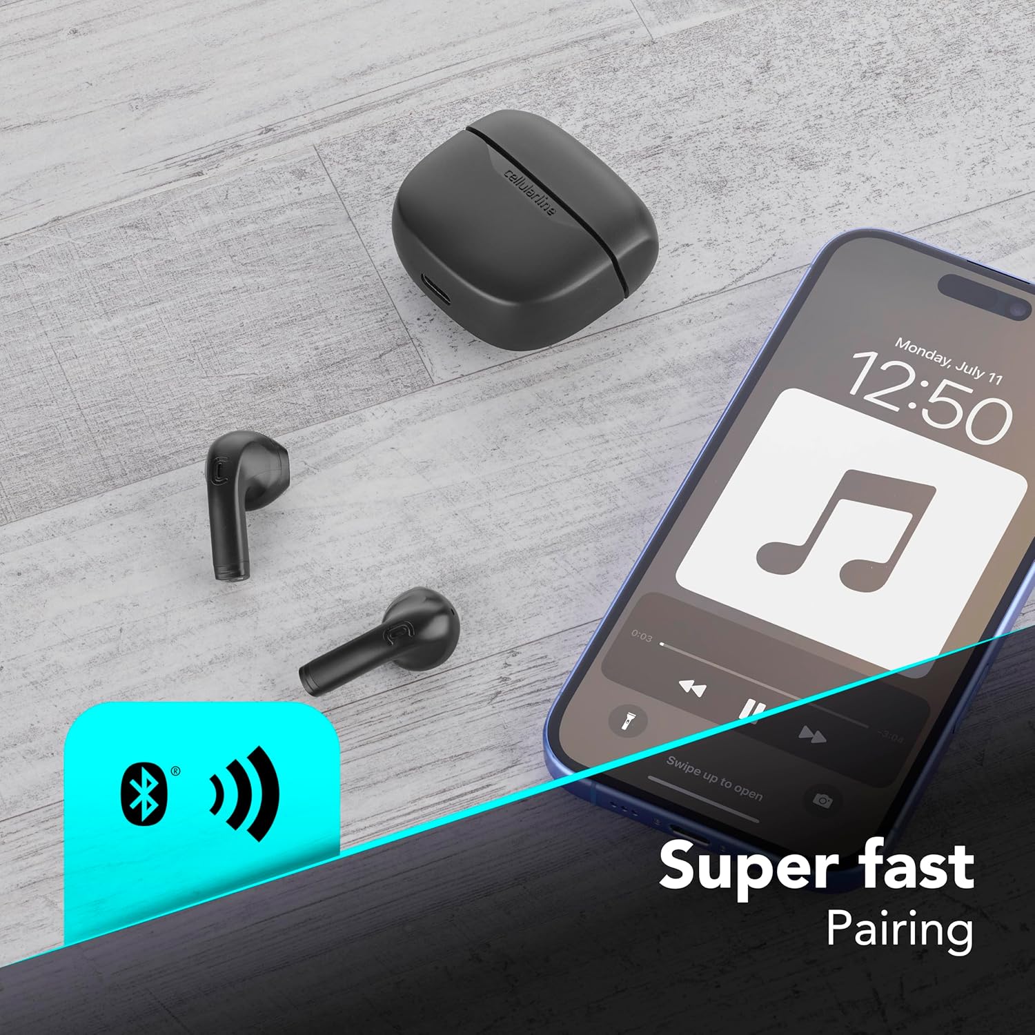 Thumbnail 4 de Cellularline CORE Auricolari Bluetooth True Wireless con custodia di ricarica e display LED