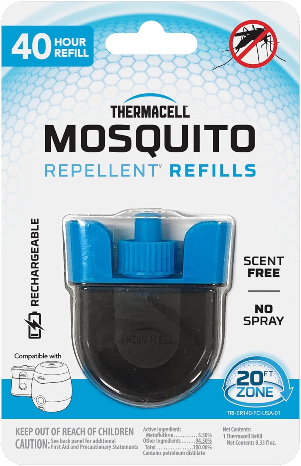 Detalle 2 de Thermacell E-ZoneGuard Mosquito Repellent Refill, 40-Hr, Rechargeable
