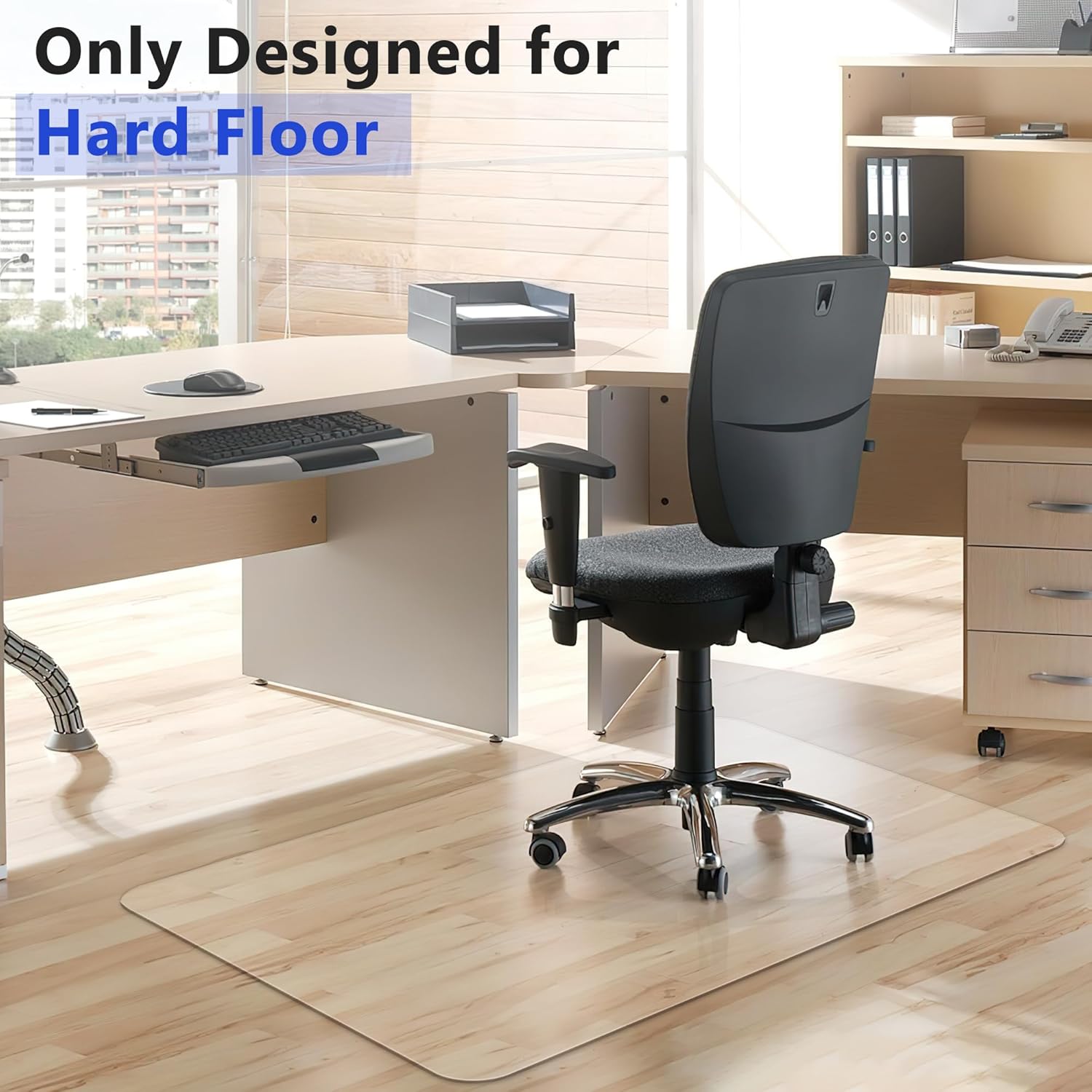 Detalle de LeapYouth 90x120 cm Office Chair Mat for Hard Floors