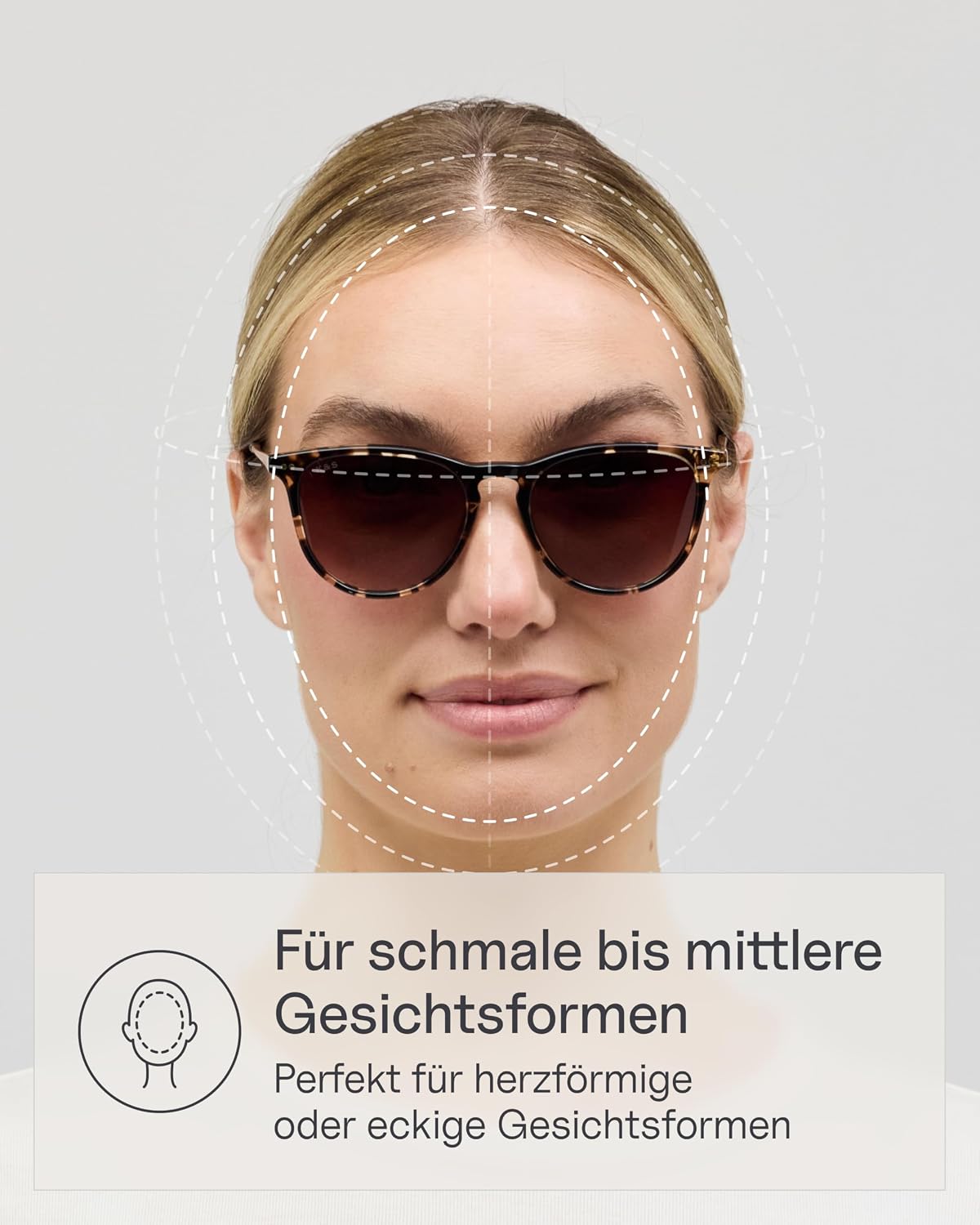 Detalle 2 de Kapten & Son Sonnenbrille Rome – Damen, schmal bis mittlere Kopfgrößen, runde Gläser mit UV-Schutz