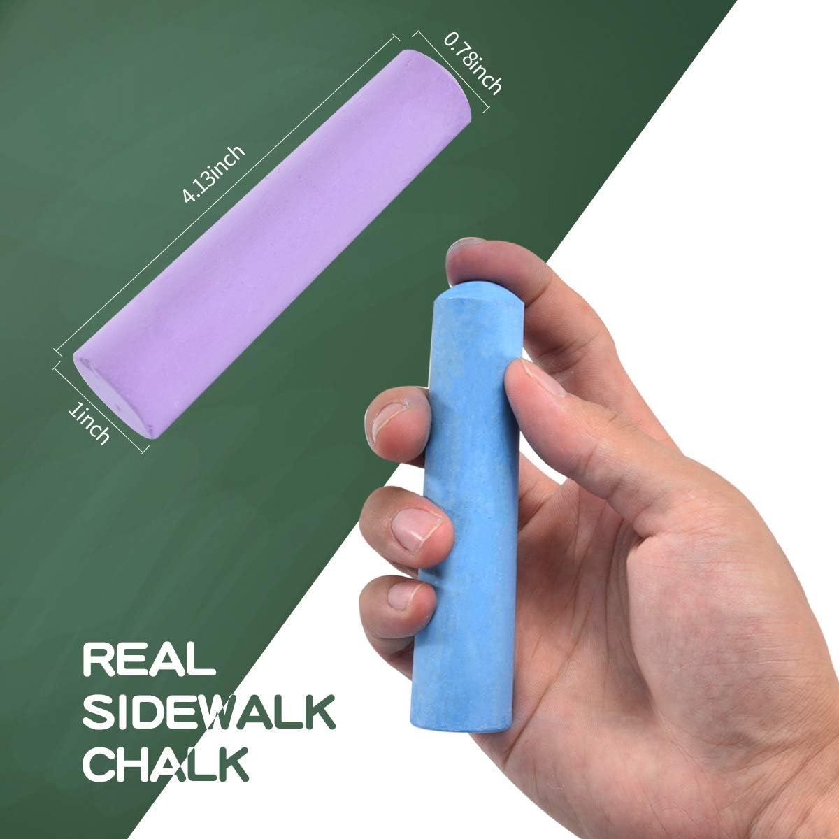 Thumbnail 3 de FELIZROCA 60-piece giant pavement chalk set for children (10 jumbo chalk colours)