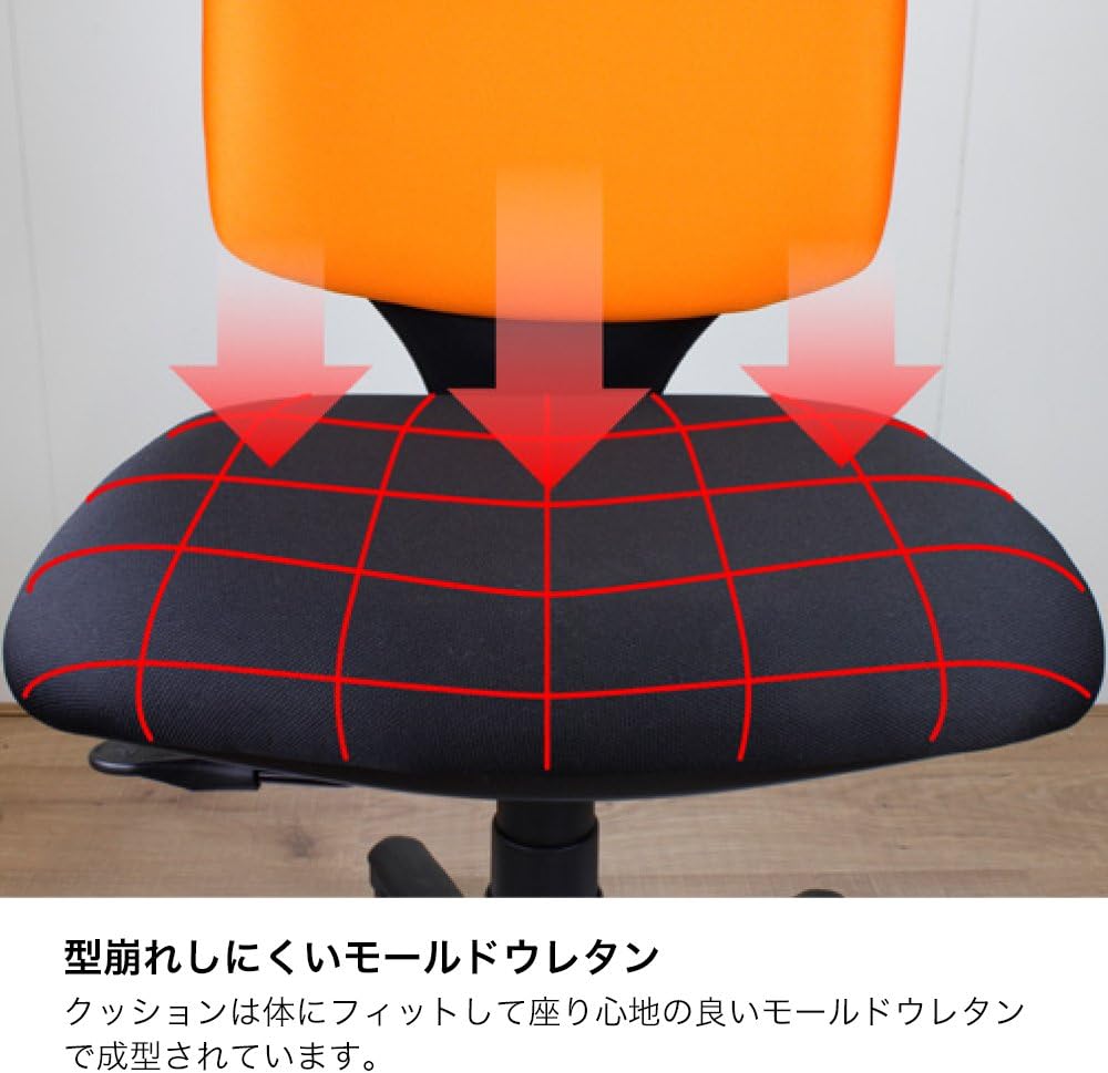 Detalle de イトーキ サリダ YL2-NY ネイビー オフィスチェア モールドウレタン座面・高さ調節・ロッキング機能