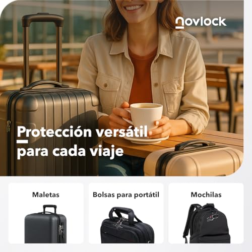 Thumbnail 7 de Candados TSA NovLock con indicador de apertura y combinación de 4 dígitos (4 uds.)