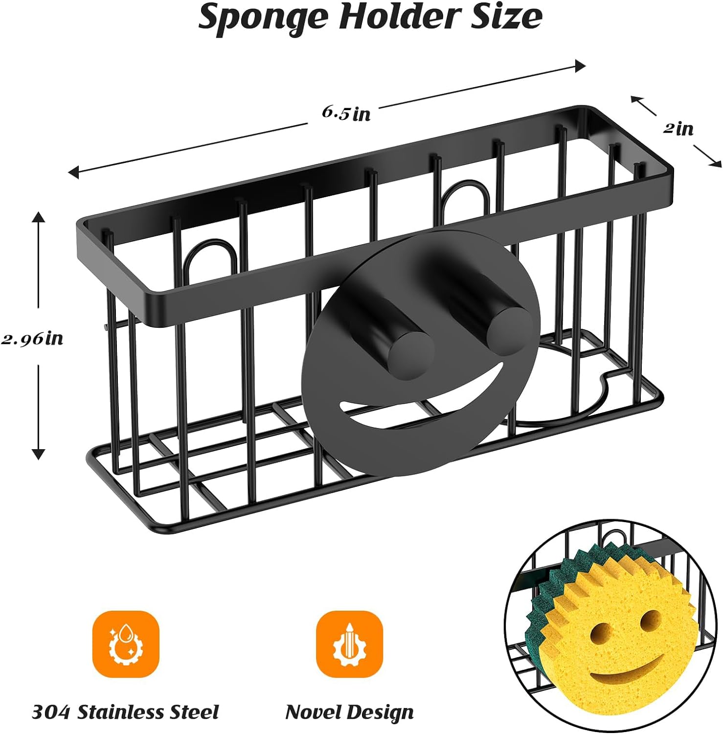 Thumbnail 1 de MURLONG Sponge Holder Smiley Face Sink Caddy 🧽