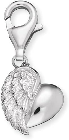 Thumbnail 6 de Engelsrufer Damen Charm Anhänger With Love Herz Flügel – Sterling Silber, Rhodium-Beschichtung, nickelfrei