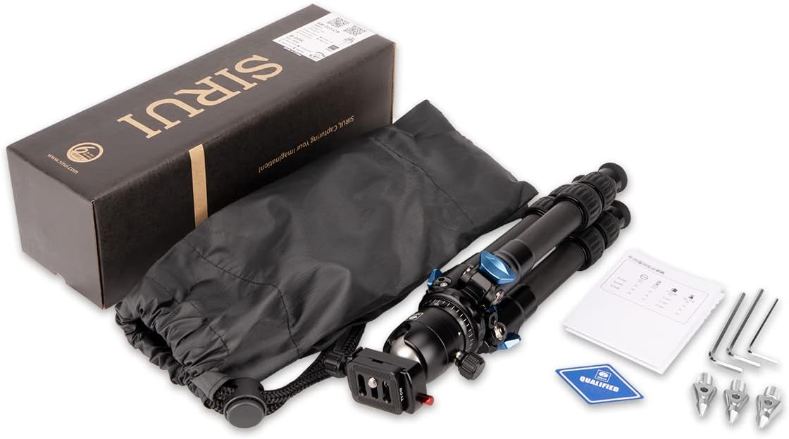 Detalle 2 de SIRUI AM-223+B-00K Stativ – kompaktes Carbon-Dreibeinstativ mit Kugelkopf