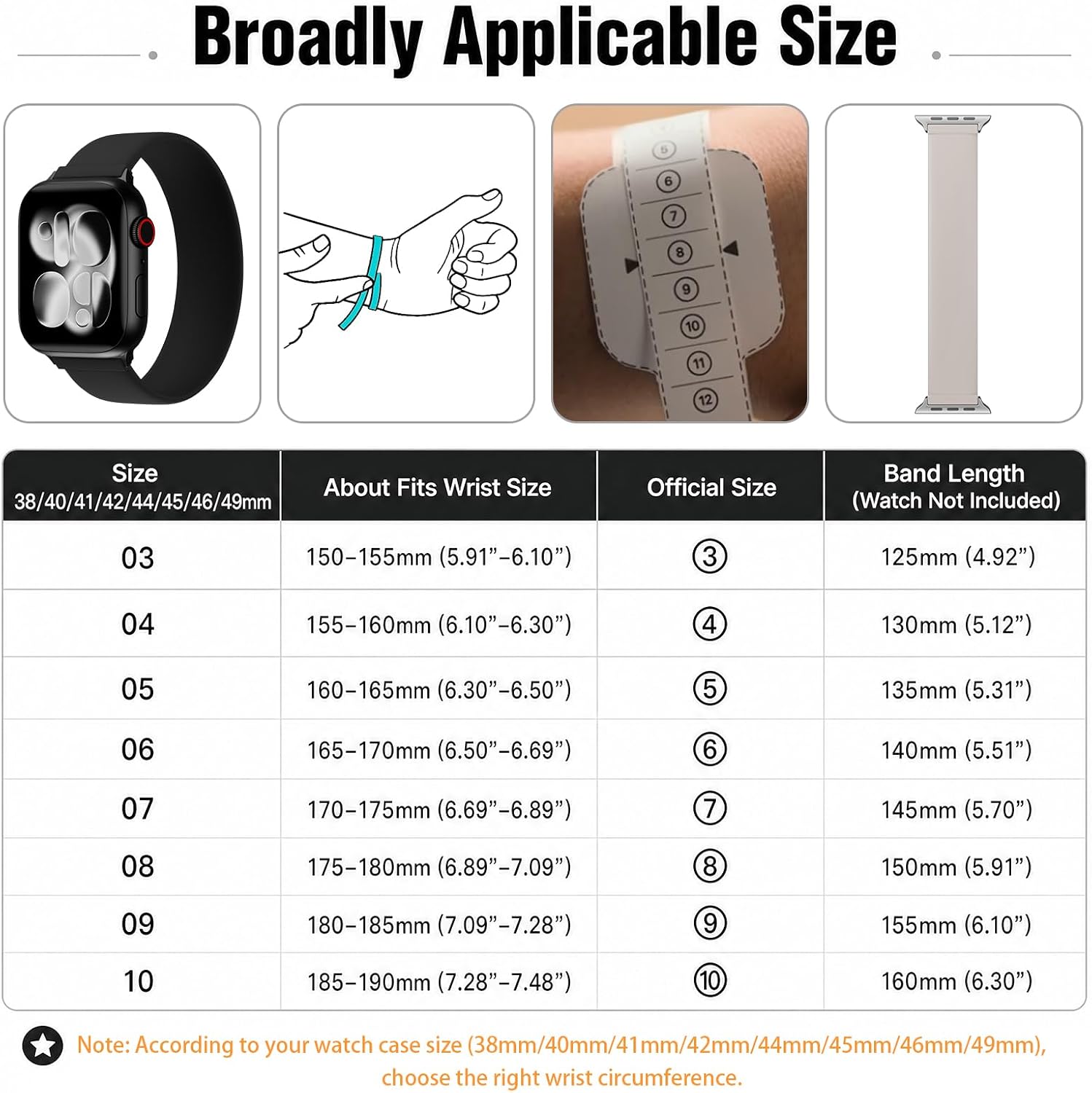 Detalle 2 de Arctime Silicone Solo Loop Band for Apple Watch, 38mm–49mm