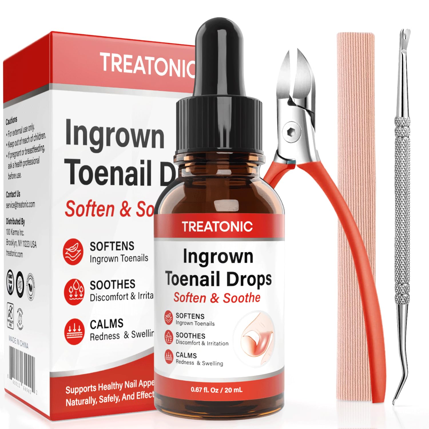 Detalle de Treatonic Ingrown Toenail Kit with Stainless Steel Clippers