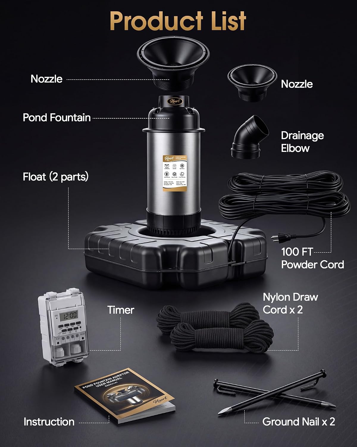 Thumbnail 6 de Pond Fountain Aerator 1HP