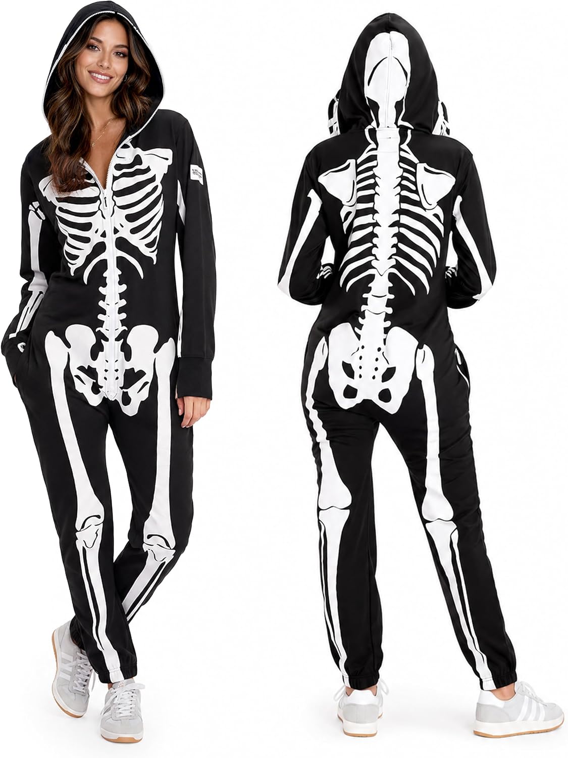 Detalle de Tipsy Elves Skeleton Jumpsuit Costume