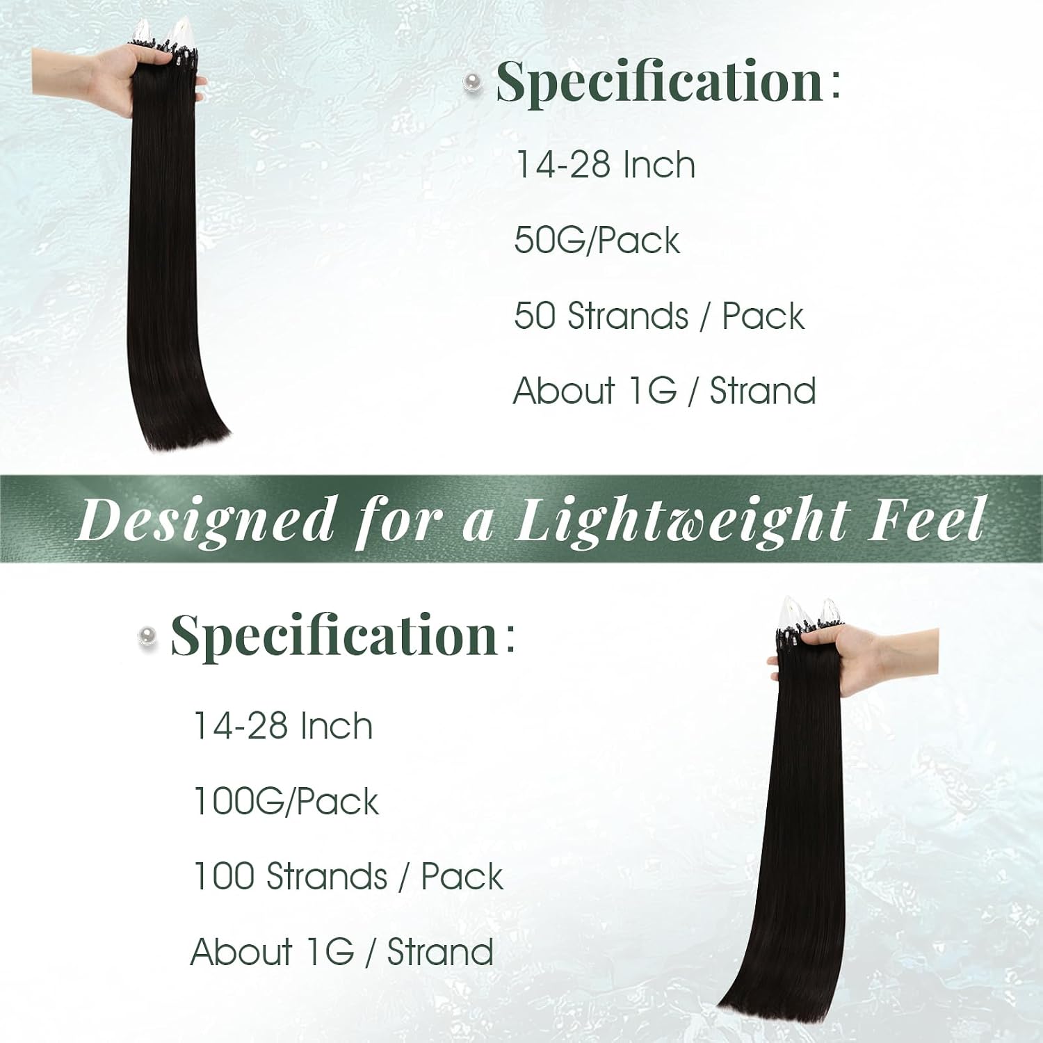 Detalle de Micro Bead Hair Extensions 18 Inch 50S