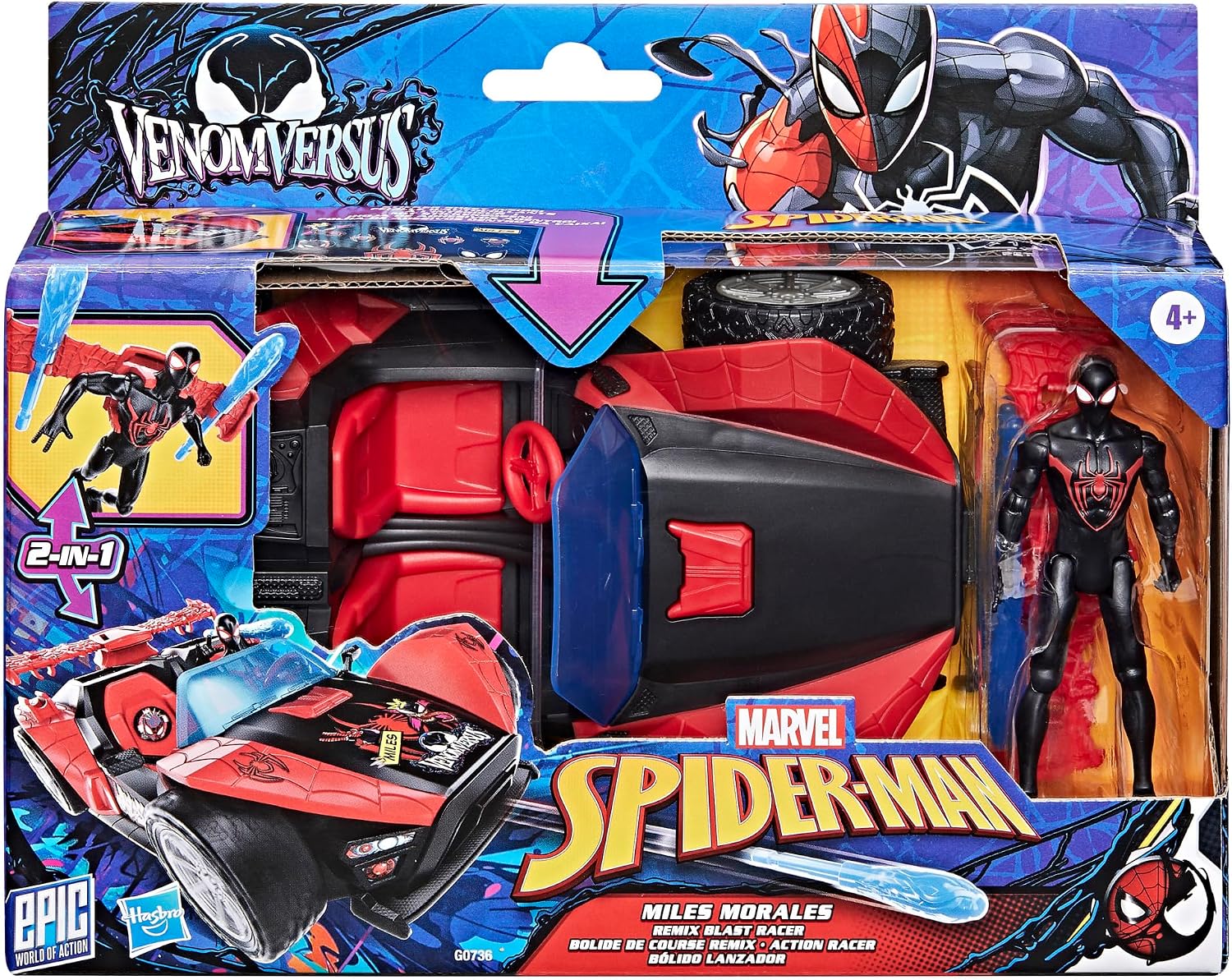Detalle 2 de Marvel Spider-Man VenomVersus Bólido lanzador