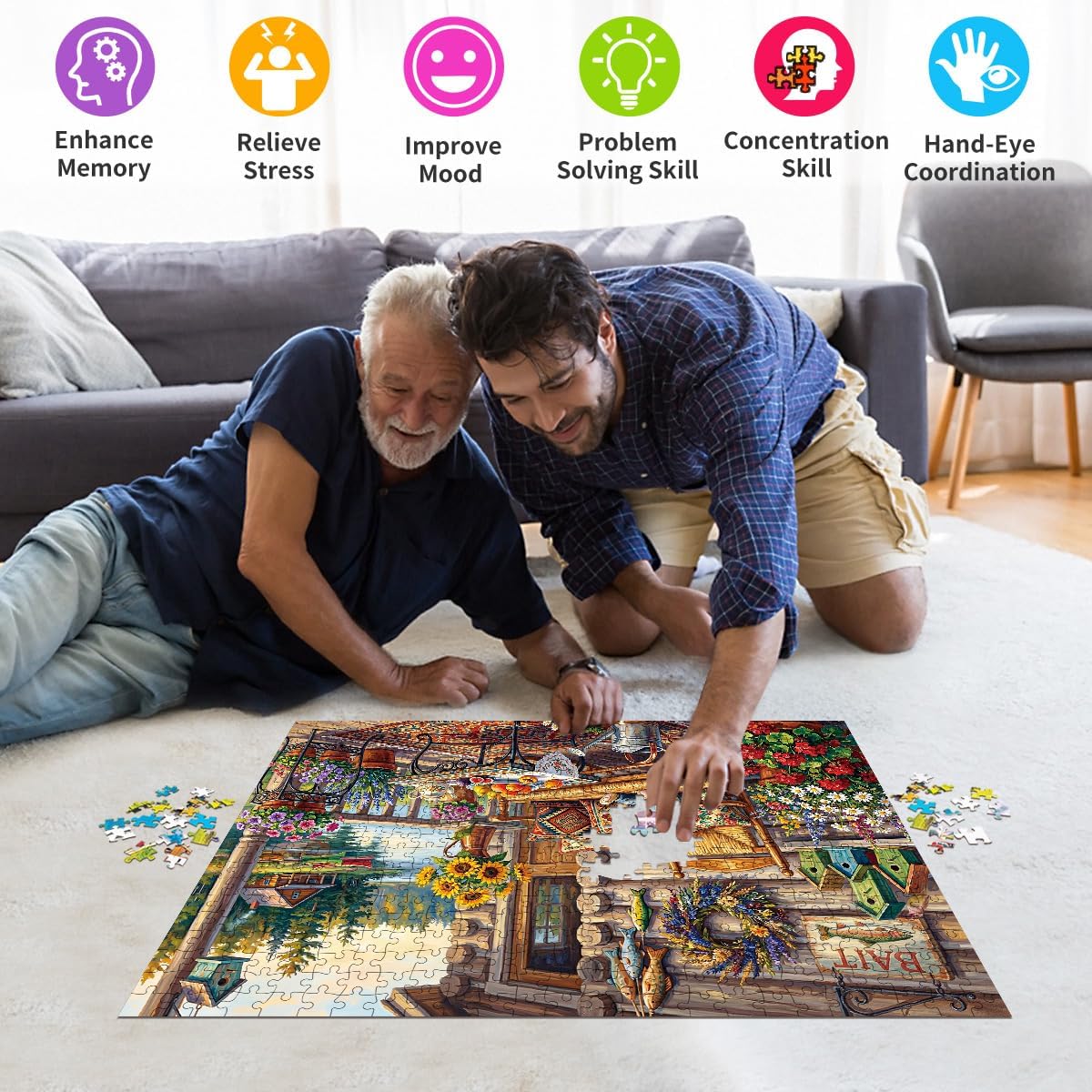 Detalle 2 de HUADADA 500-Piece Jigsaw Puzzle