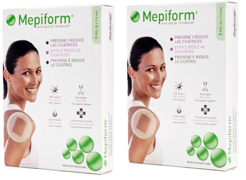 Mepiform Apósitos Silicona 5x7,5 cm 2x5 uds