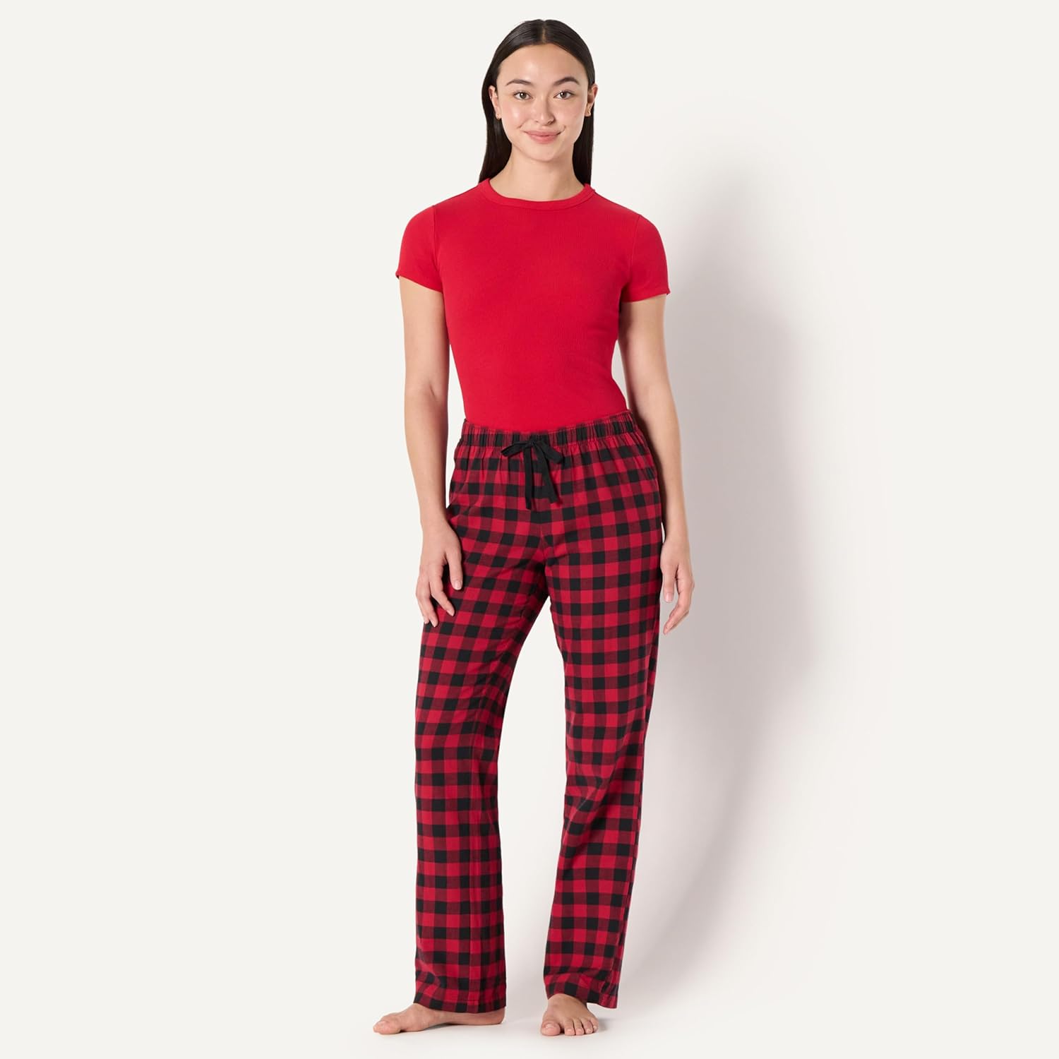 Thumbnail 4 de Damen Pyjamahose aus Flanell von Amazon Essentials (gebürstete Baumwolle)