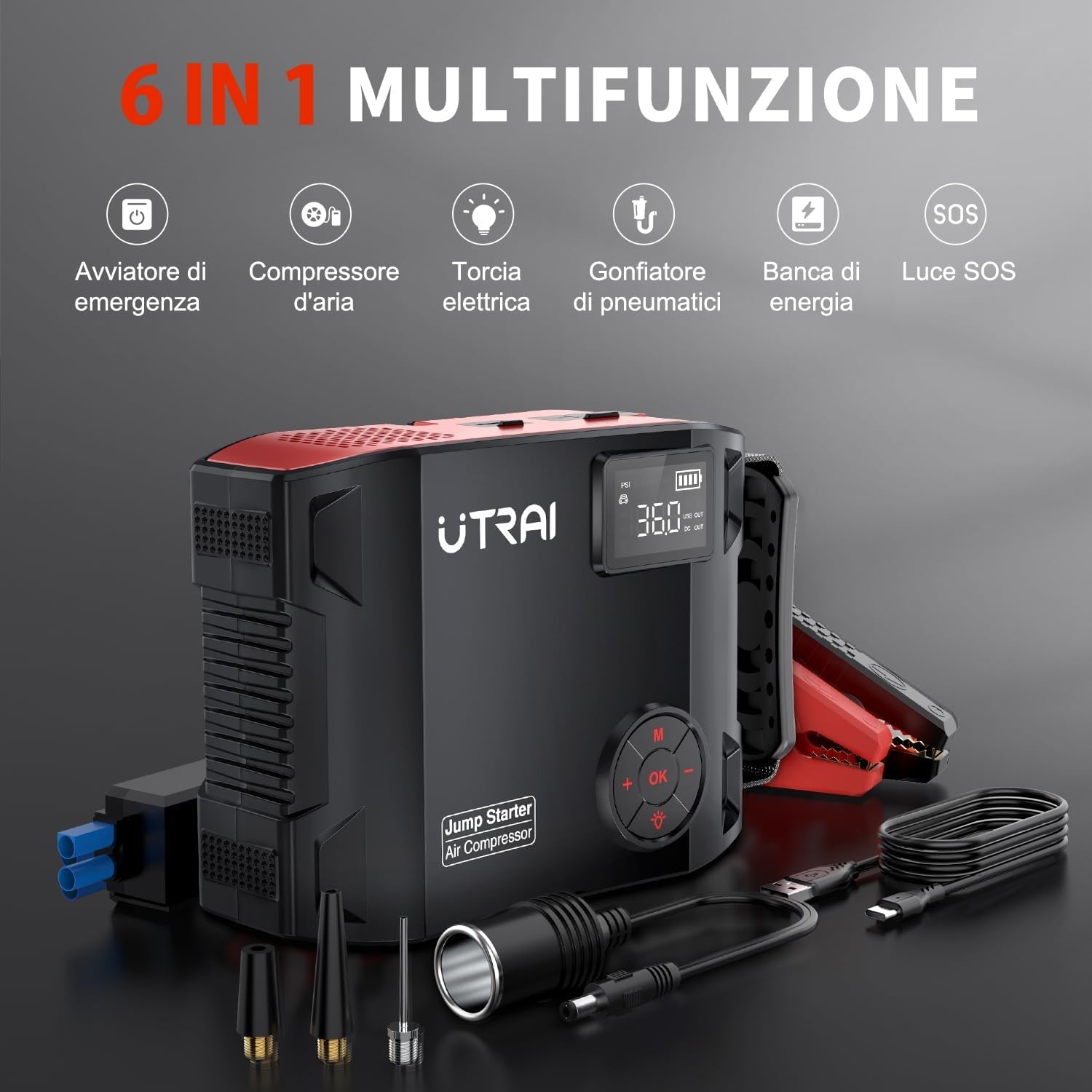 Detalle de UTRAI Avviatore Batteria 8000A