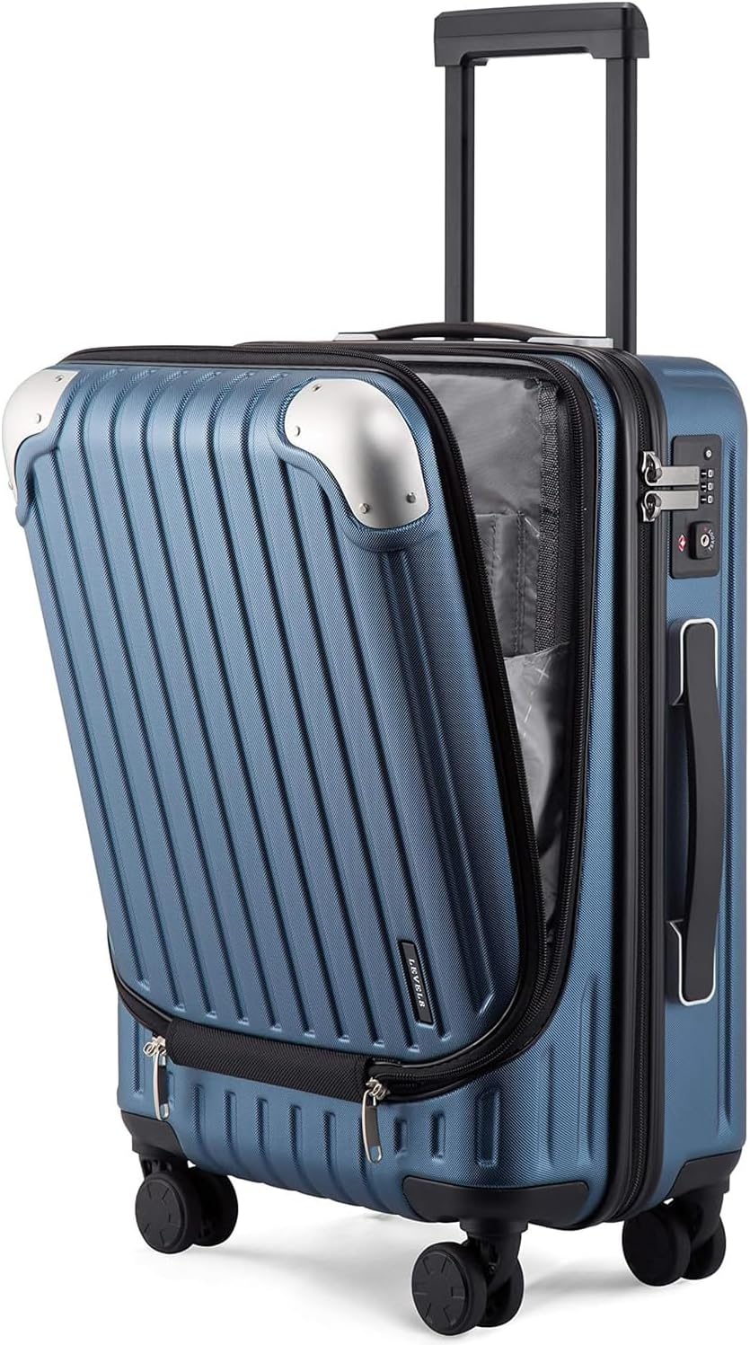 Detalle de LEVEL8 Koffer Trolleys Hartschalen 55,5 cm • ABS+PC, TSA, 36 L, Blau