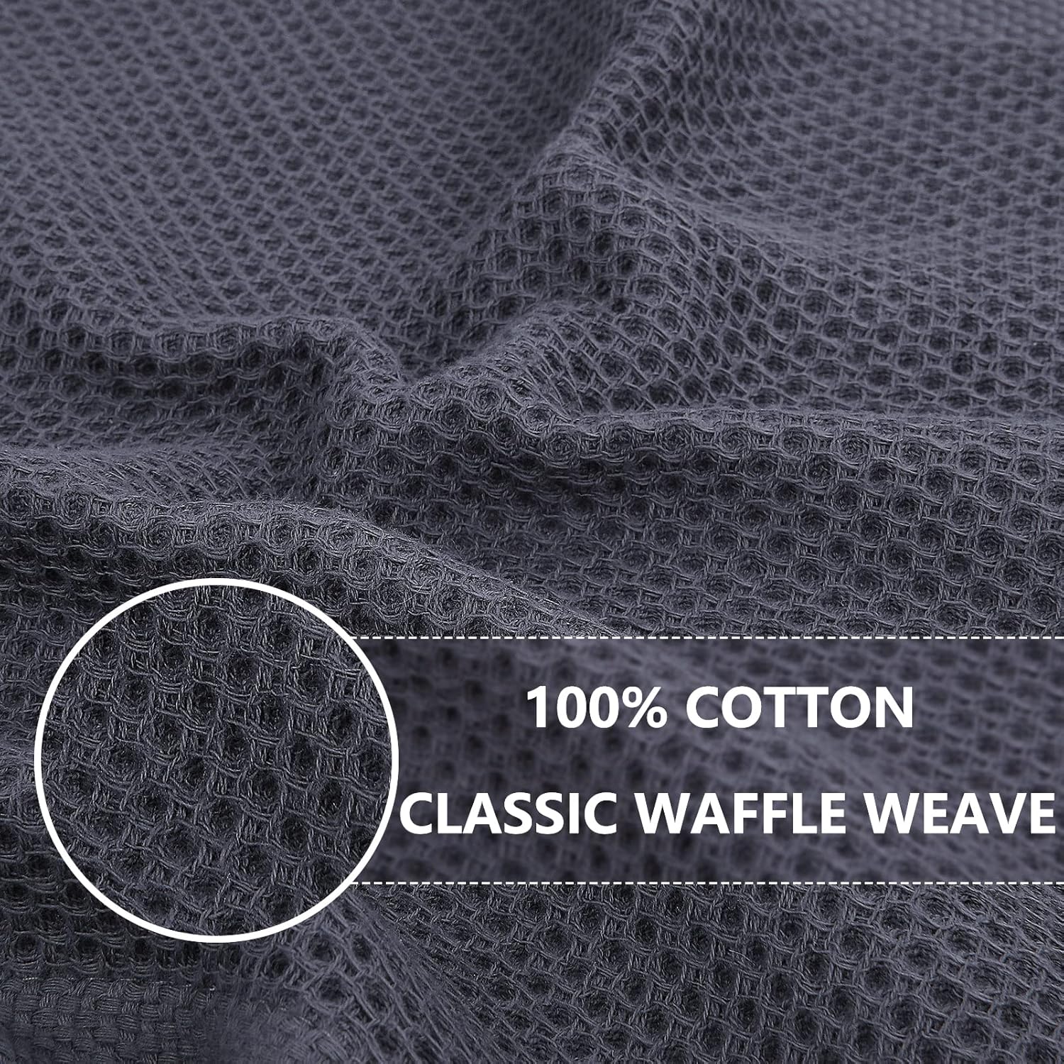 Detalle 2 de Homaxy Cotton Waffle Dish Cloths, 6-Pack ⚙