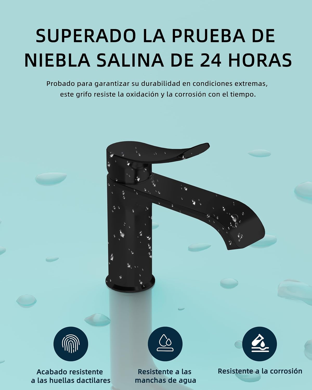 Thumbnail 3 de BELZ Grifo Lavabo Monomando Negro Mate 🔧