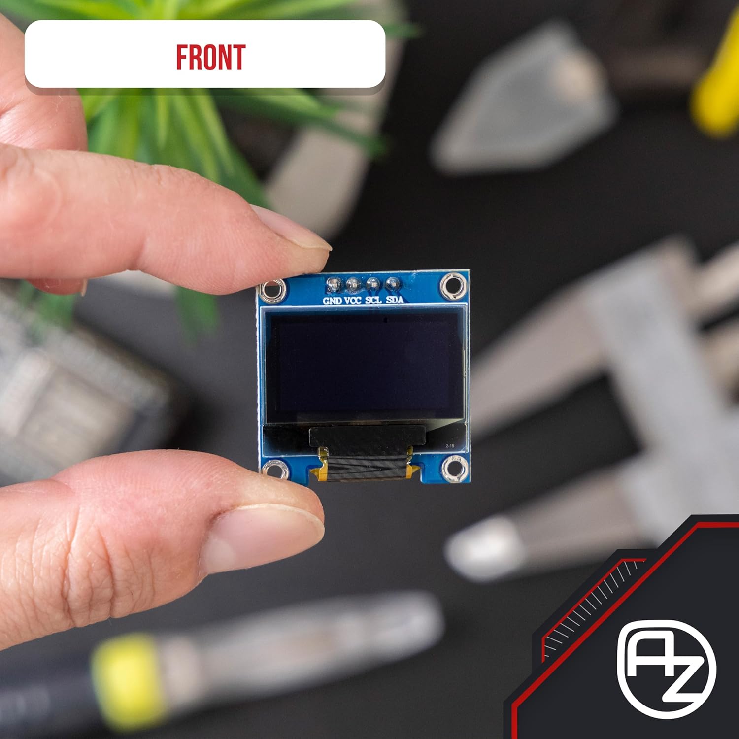 Thumbnail 5 de AZDelivery 0,96" OLED Display I2C (SSD1306, 128×64 Pixel) mit weißen Zeichen – für Arduino & Raspberry Pi