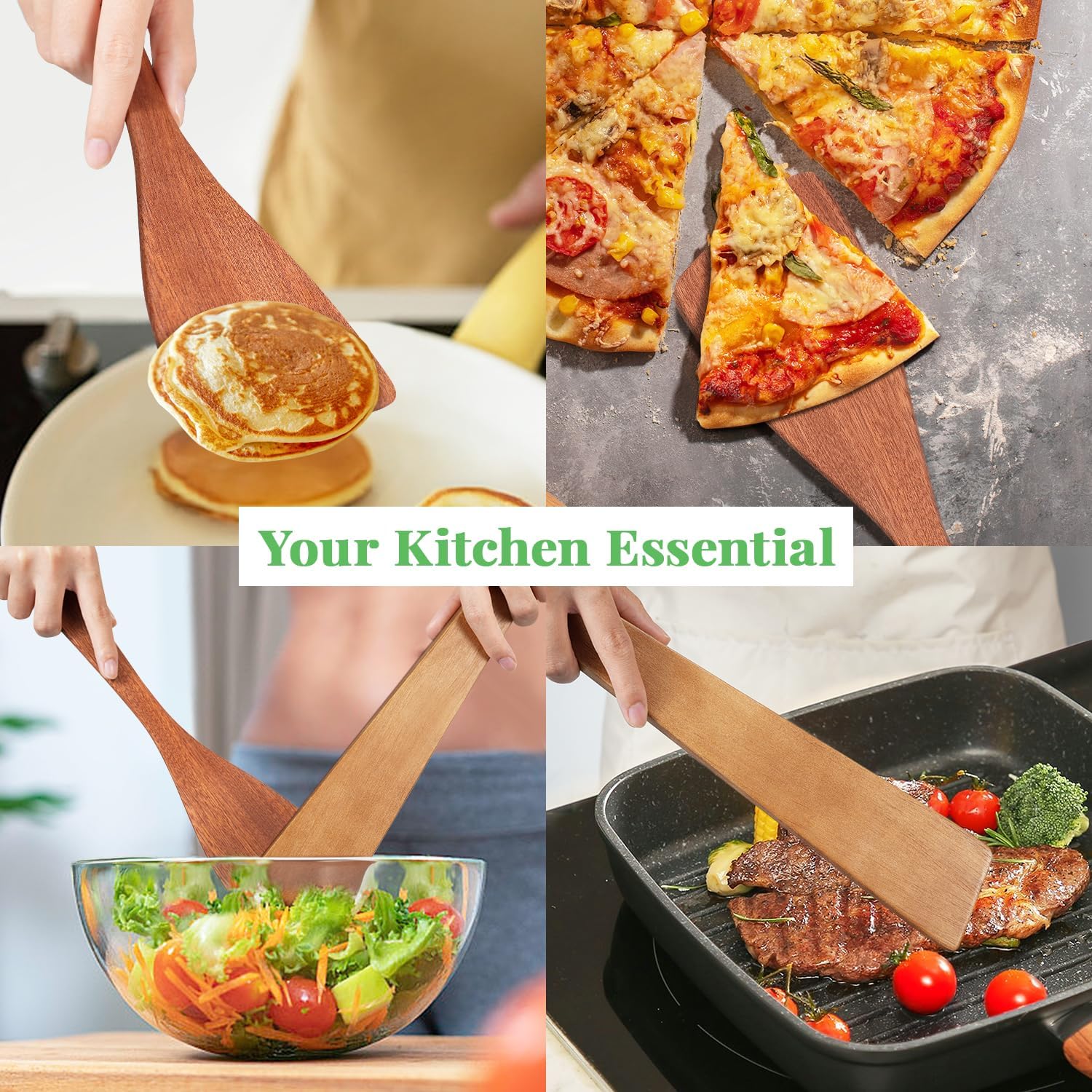 Detalle 2 de MORGLES Wooden Spatula Set, Acacia Wood
