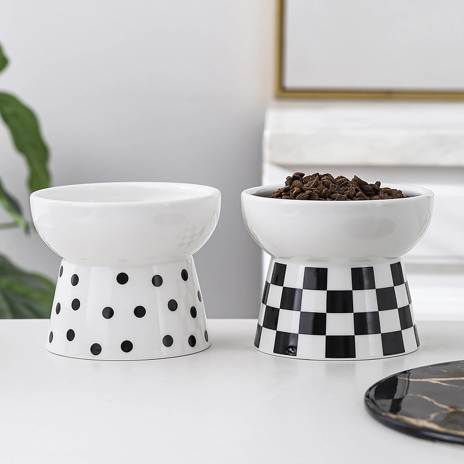 Thumbnail 4 de Ceramic Cat Bowl elevated anti-whisker design 🐱