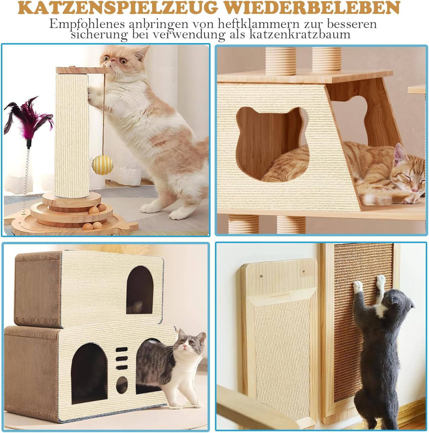 Detalle 2 de Kratzmatte 200 x 40 cm für Katzenkrallen