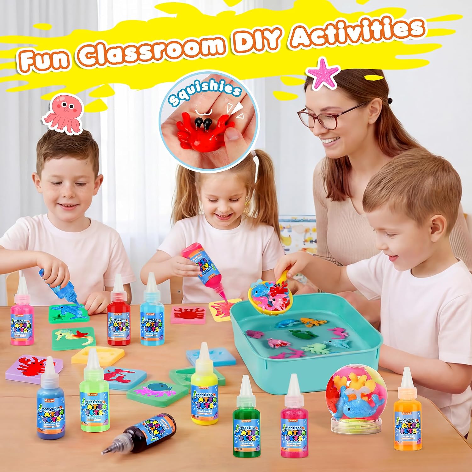 Detalle de URMYWO Magic Water Gel Toy Kit – DIY 3D Wasser-Gel Formen Set