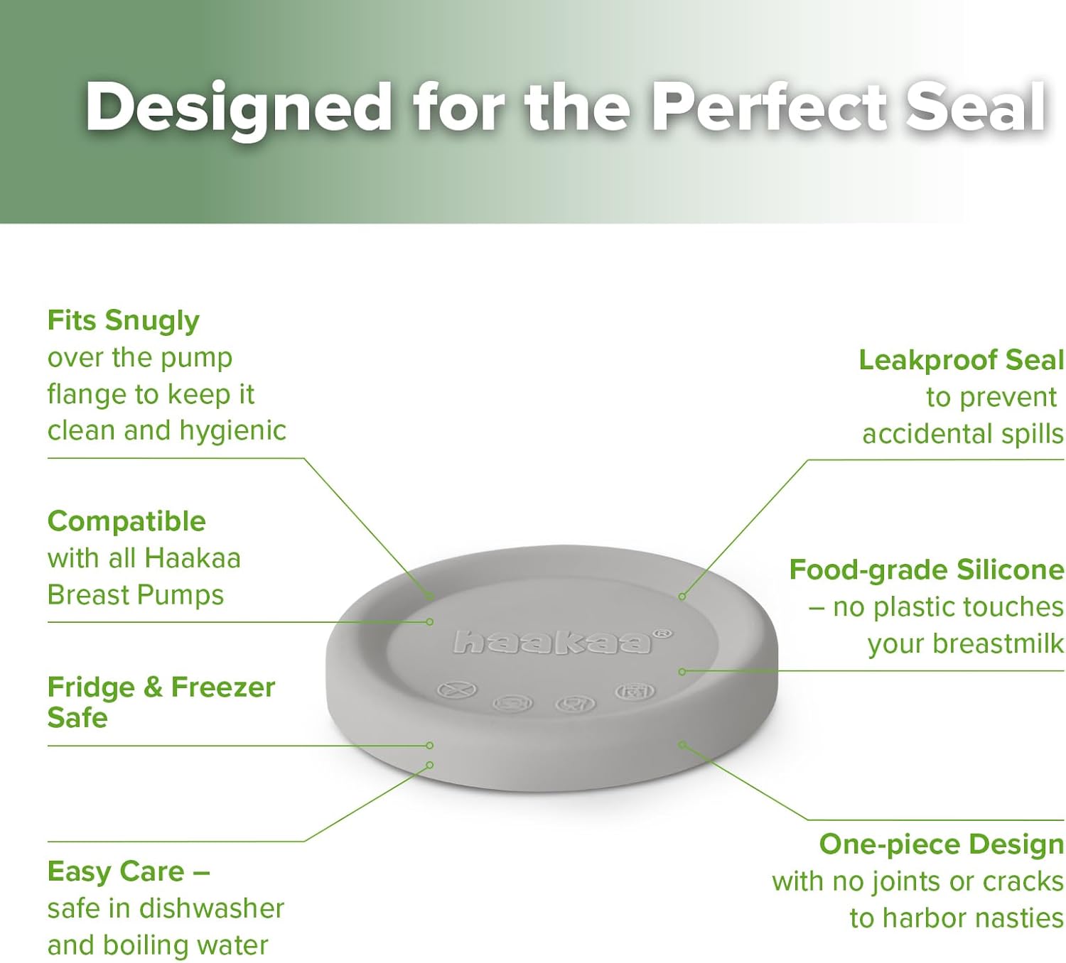 Thumbnail 3 de haakaa Coperchio in silicone e cappuccio in silicone per tiralatte manuale haakaa (10,5 x 2,3 cm)