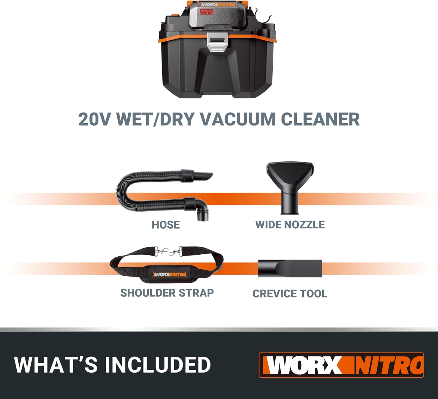Thumbnail 5 de WORX WX031.9 18V (20V MAX) Cordless Compact Wet/Dry Vacuum Cleaner