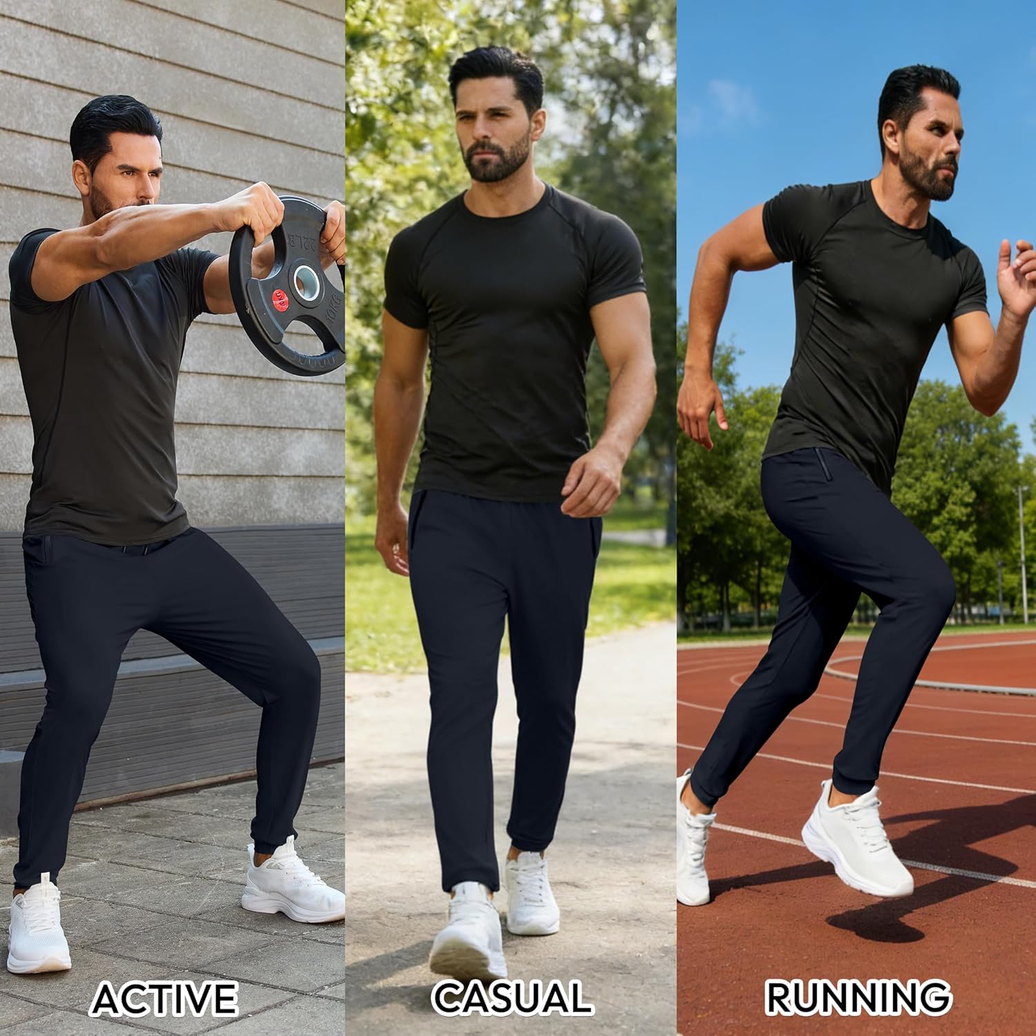 Thumbnail 6 de FOGFIRE Men's Sweatpants with Zipper Pockets – Lightweight Athletic Joggers