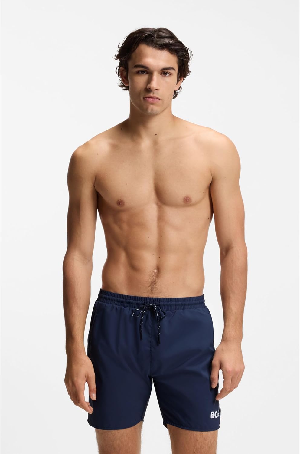 Thumbnail 1 de BOSS Mens Starfish Contrast-Logo Swim Shorts with Full Lining