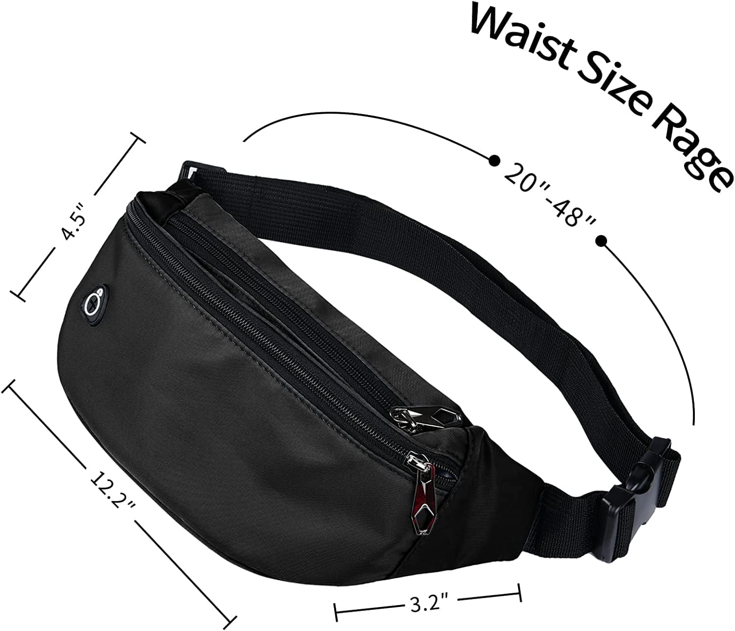 Thumbnail 4 de ZOORON Waterproof Fanny Pack for Men and Women – Hands-Free Sports Waist Bag for Travel, Hiking & Running