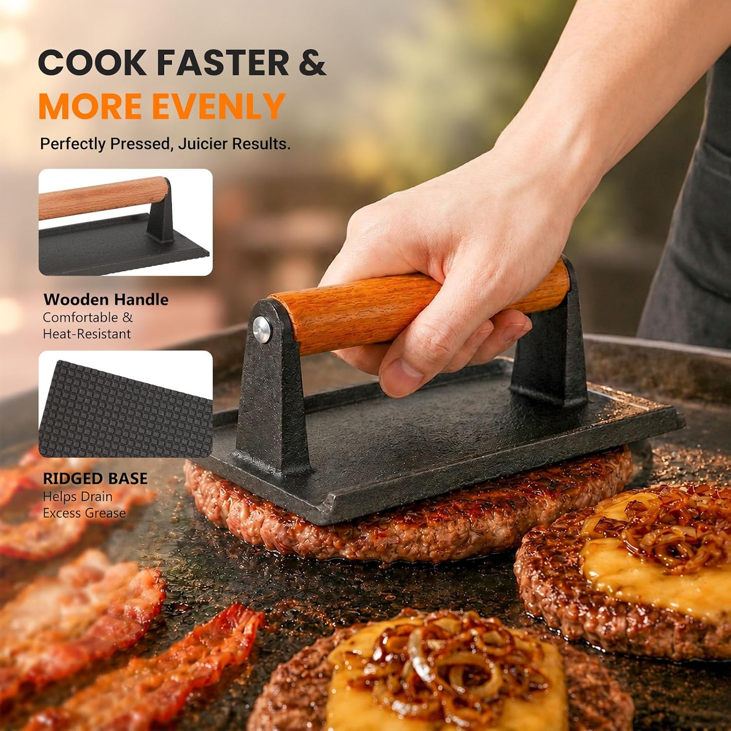 Detalle de OVERMONT 31-Piece Set Griddle Accessories Kit with Stainless Steel Tools