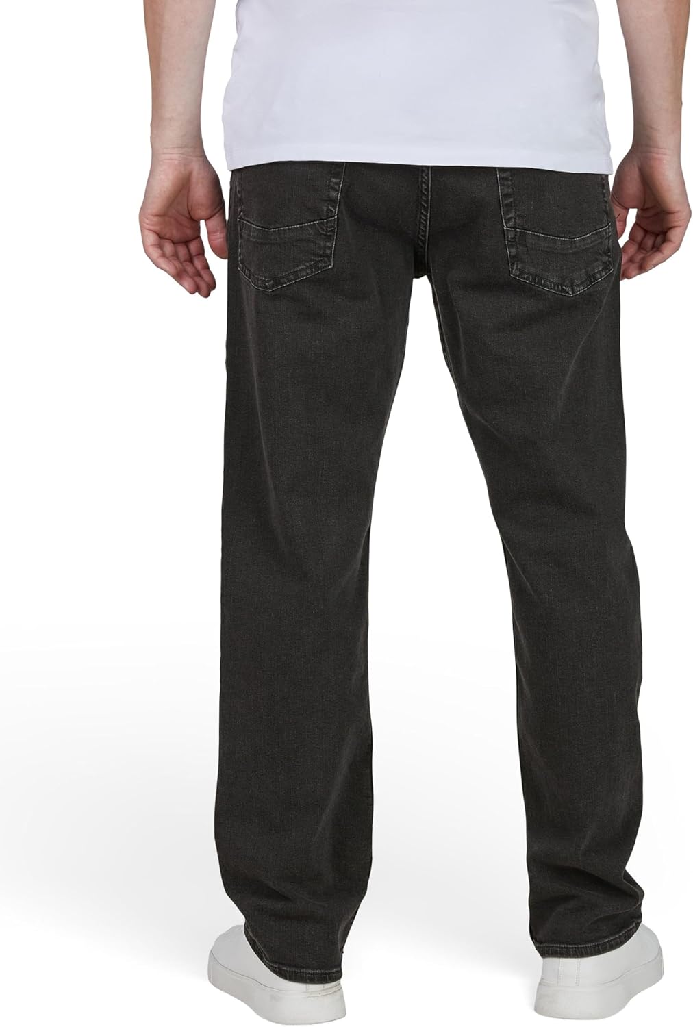 Detalle 2 de Cross Jeans Herren Antonio Jeanshose im Stretch Comfort/Relaxed Fit (Denim Blau/Schwarz)