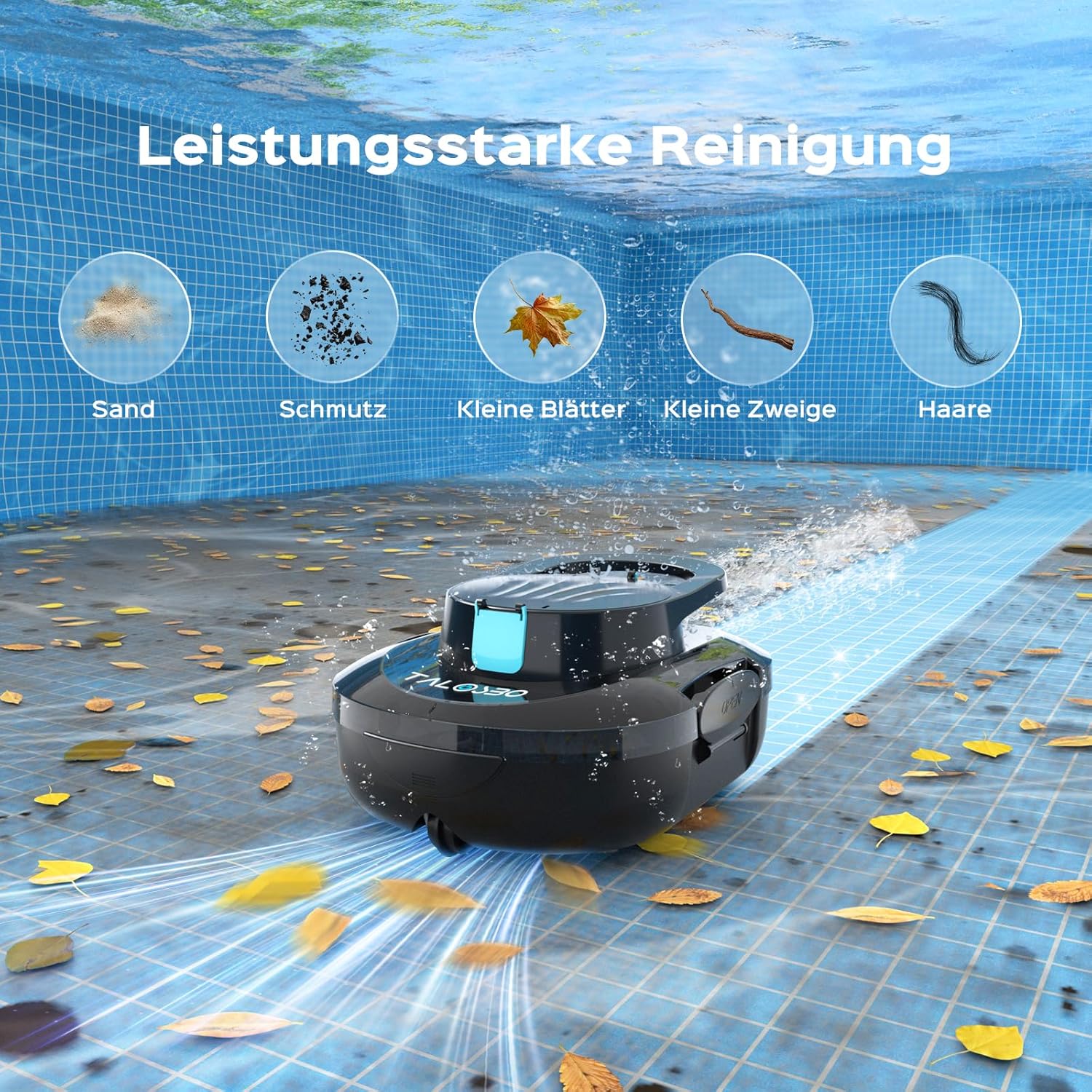 Thumbnail 1 de TALOSBO S1PRO 2026 Upgrade Poolroboter – kabelloser Poolsauger bis 100 m²