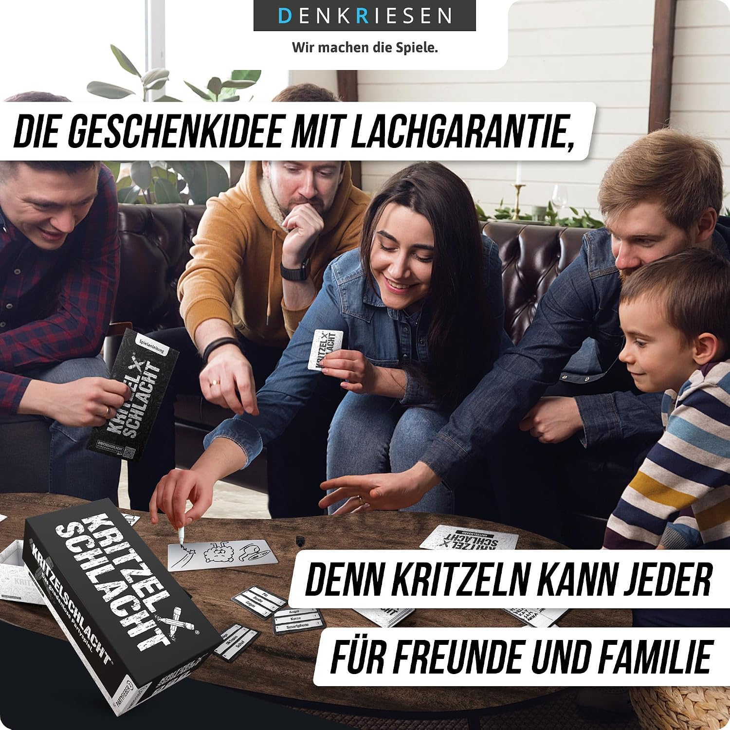 Thumbnail 6 de DENKRIESEN Partyfieber Kritzelschlacht 300 Karten
