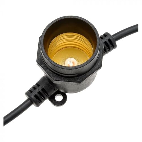 Detalle 2 de TEMPO DI SALDI Cordoniera New-Lamps con 10 Porta Lampada E27 – 10 metri, interno/esterno