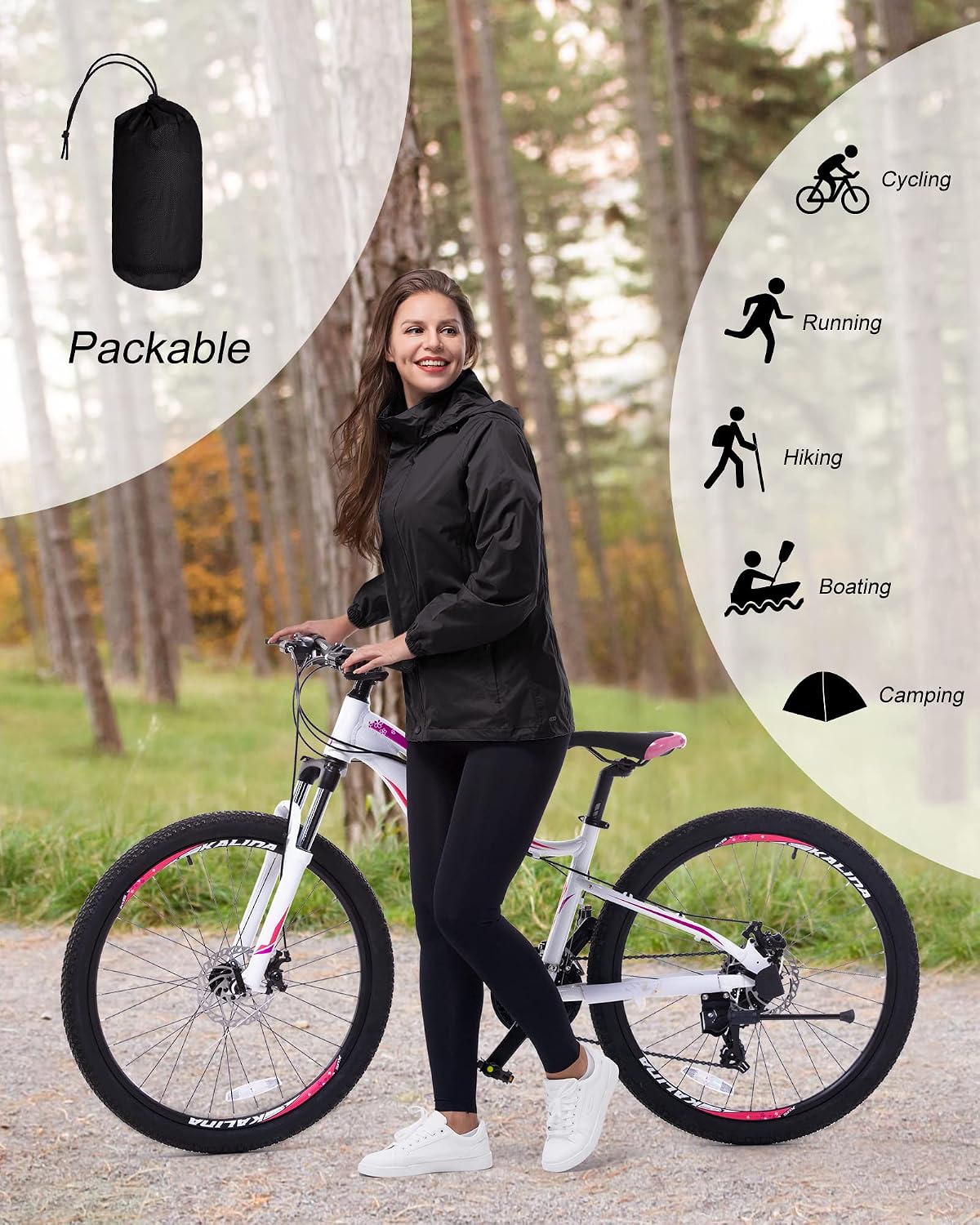 Detalle 1 de 33,000ft Women’s Rain Jacket 100% sealed