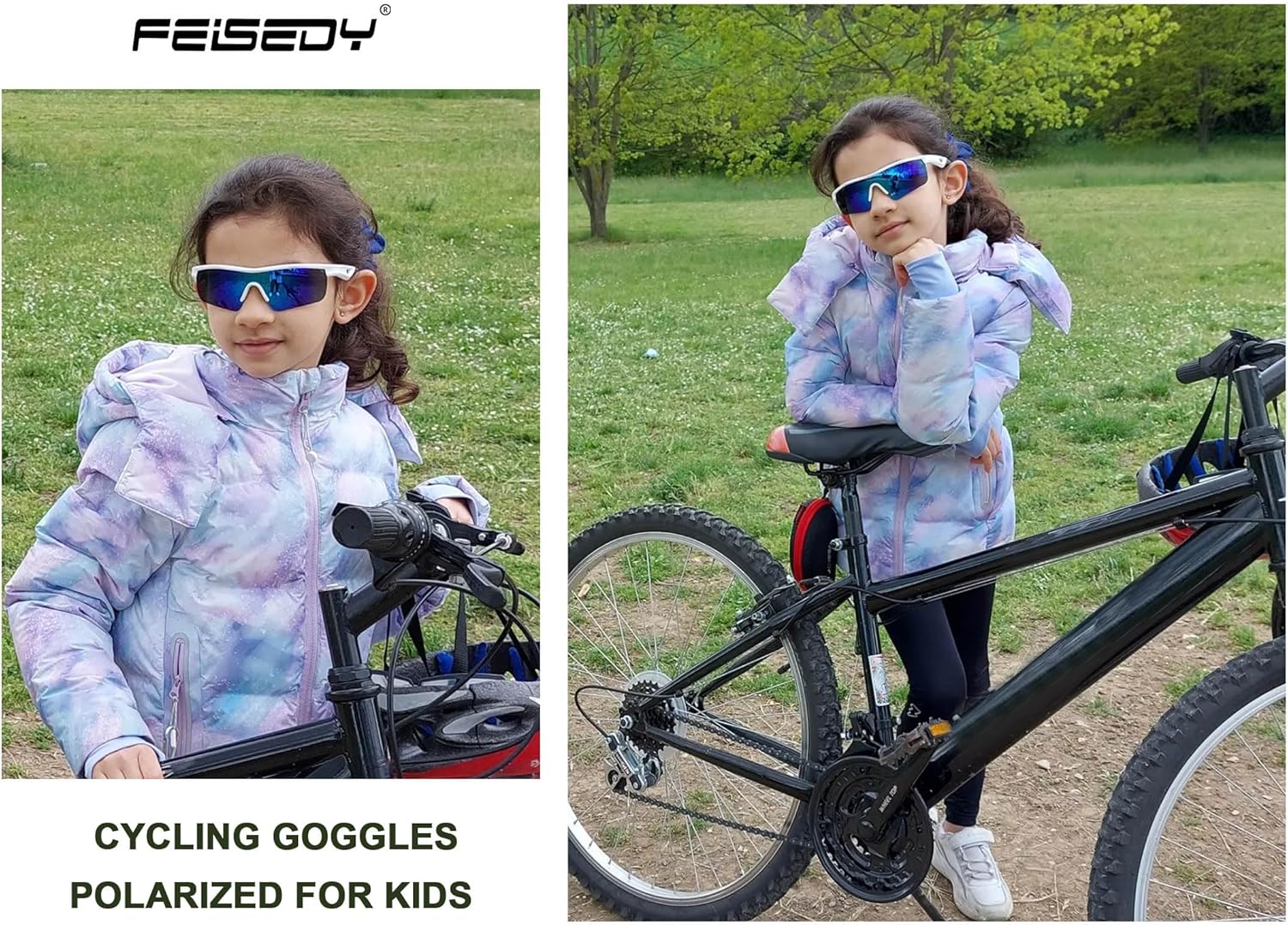 Detalle de FEISEDY Kids Polarised Sports Sunglasses with TR90 Frame (B2454)