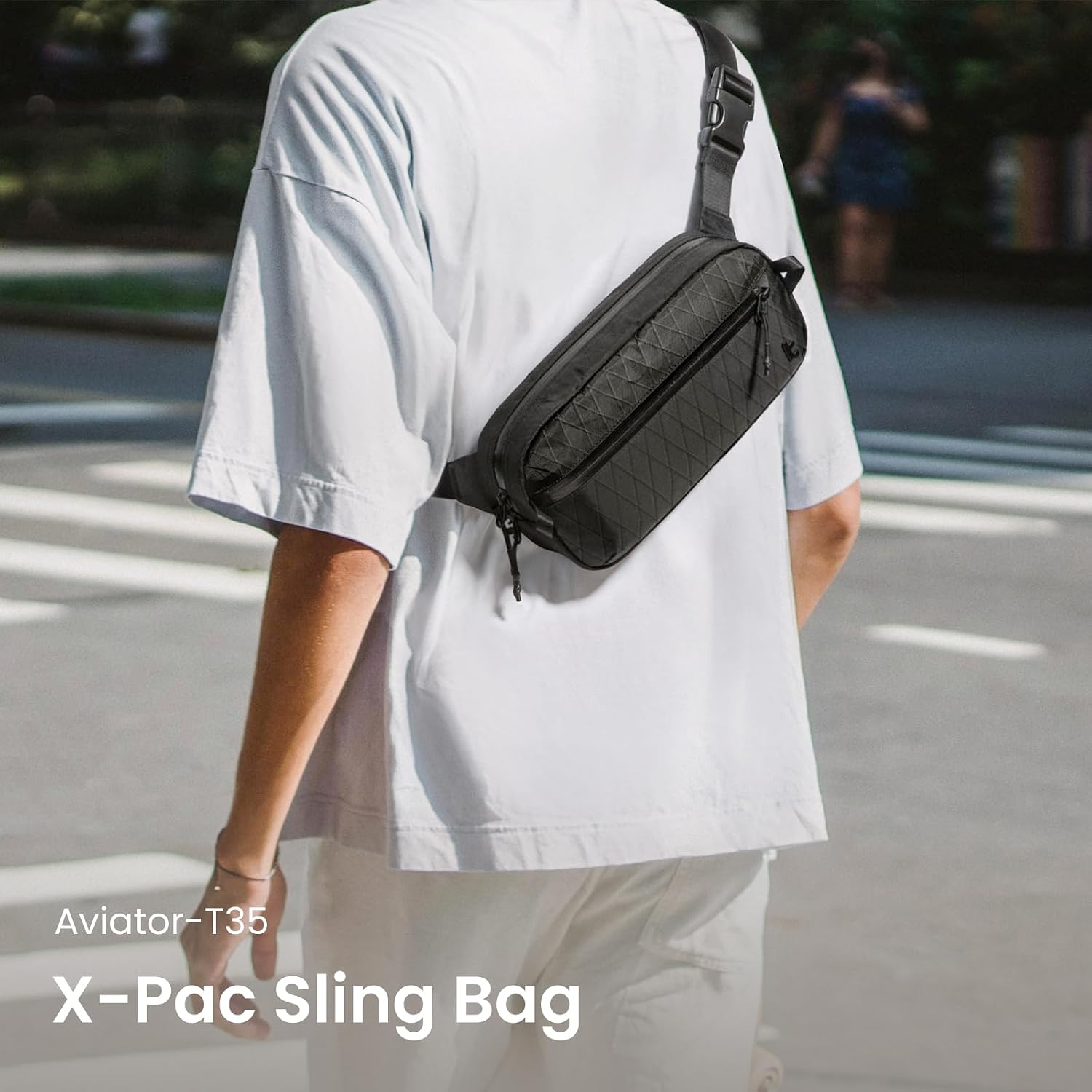 Thumbnail 6 de tomtoc X-Pac Sling Bag 3,5L für Nintendo Switch 2 – Leichte RFID-Schutz Schultertasche in Schwarz