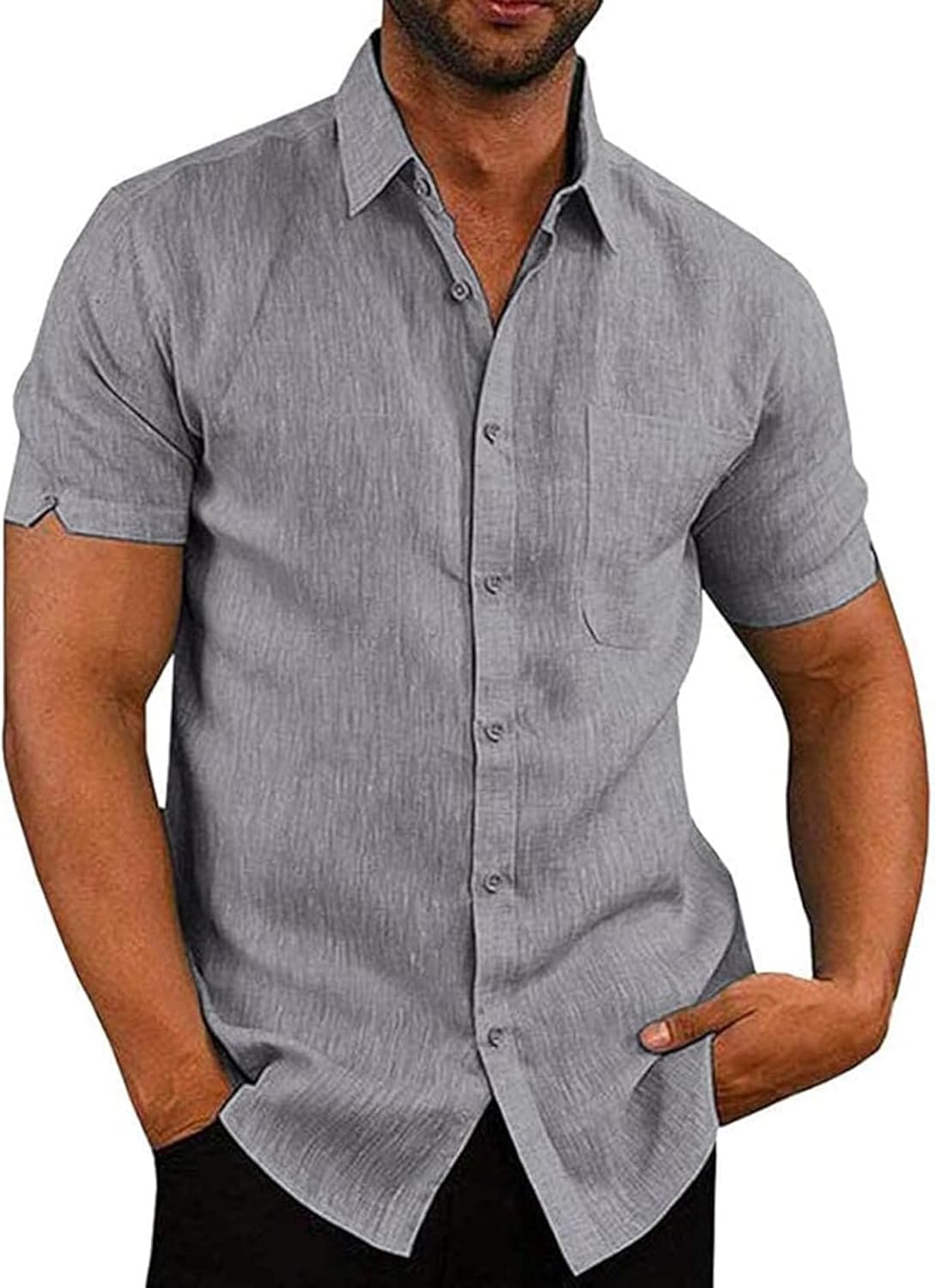 Thumbnail 6 de Friptspyg Leinenhemd Herren – Kurzarm, Regular Fit, Baumwolle/Leinen